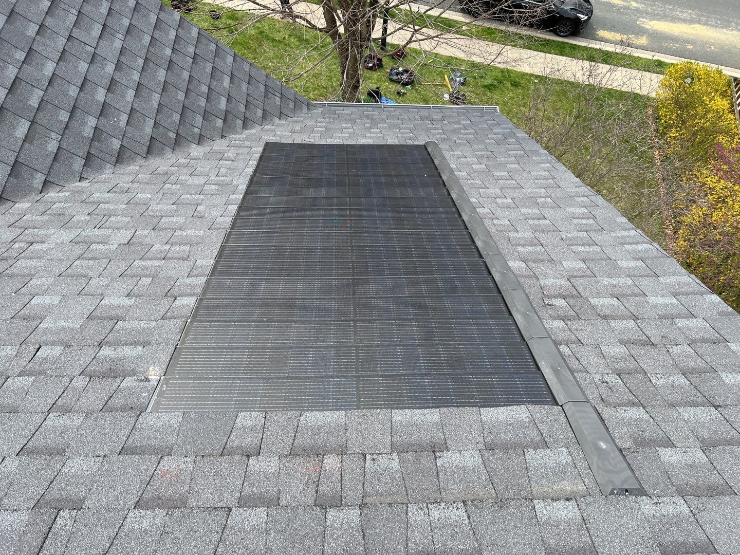 Solar Roof Replacement using GAF Timberline Solar Shingles by American Home Contractors