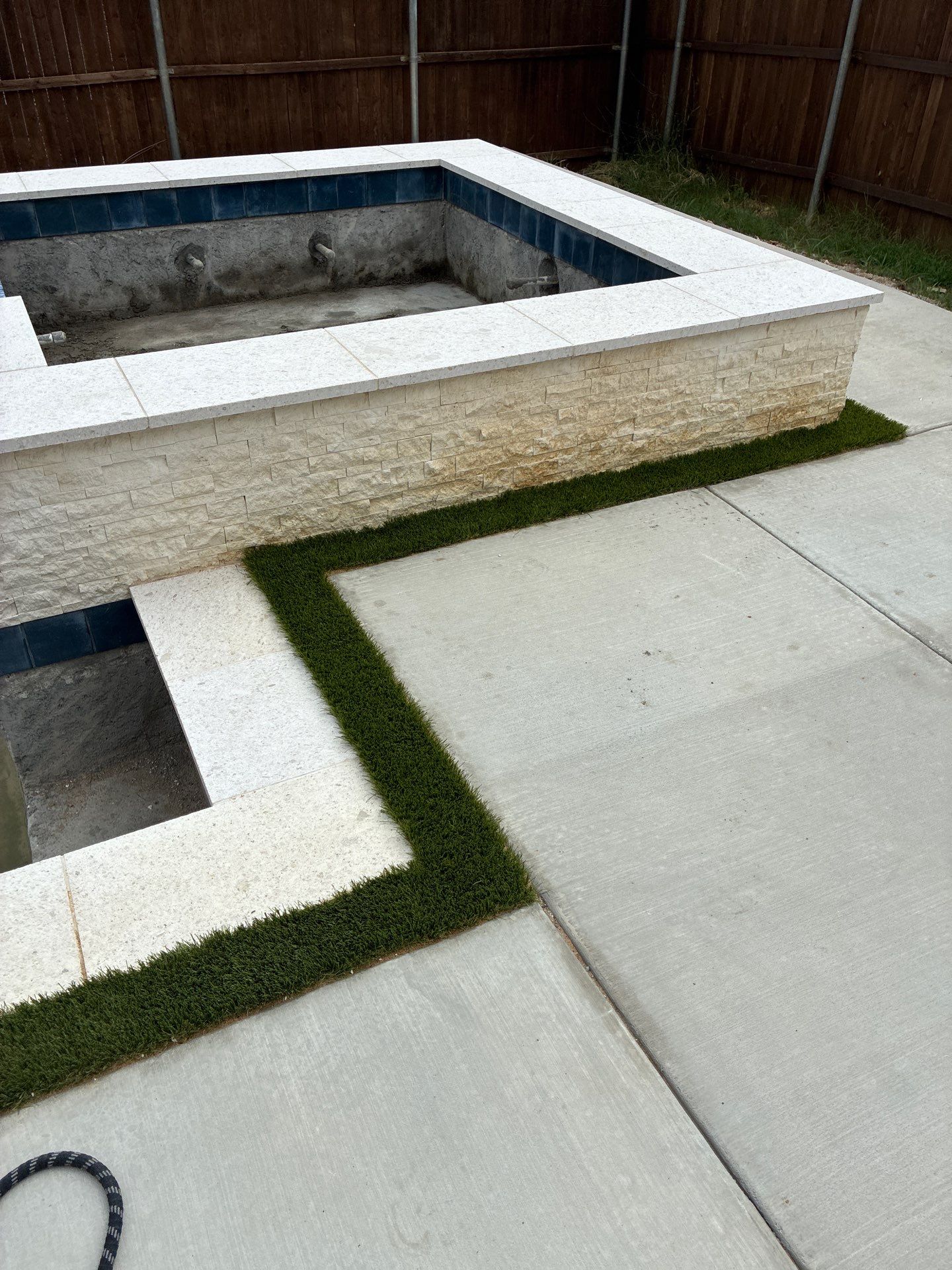 Modern Geometric Pool with Raised Spa by Pinnacle Pools and Spas - DFW