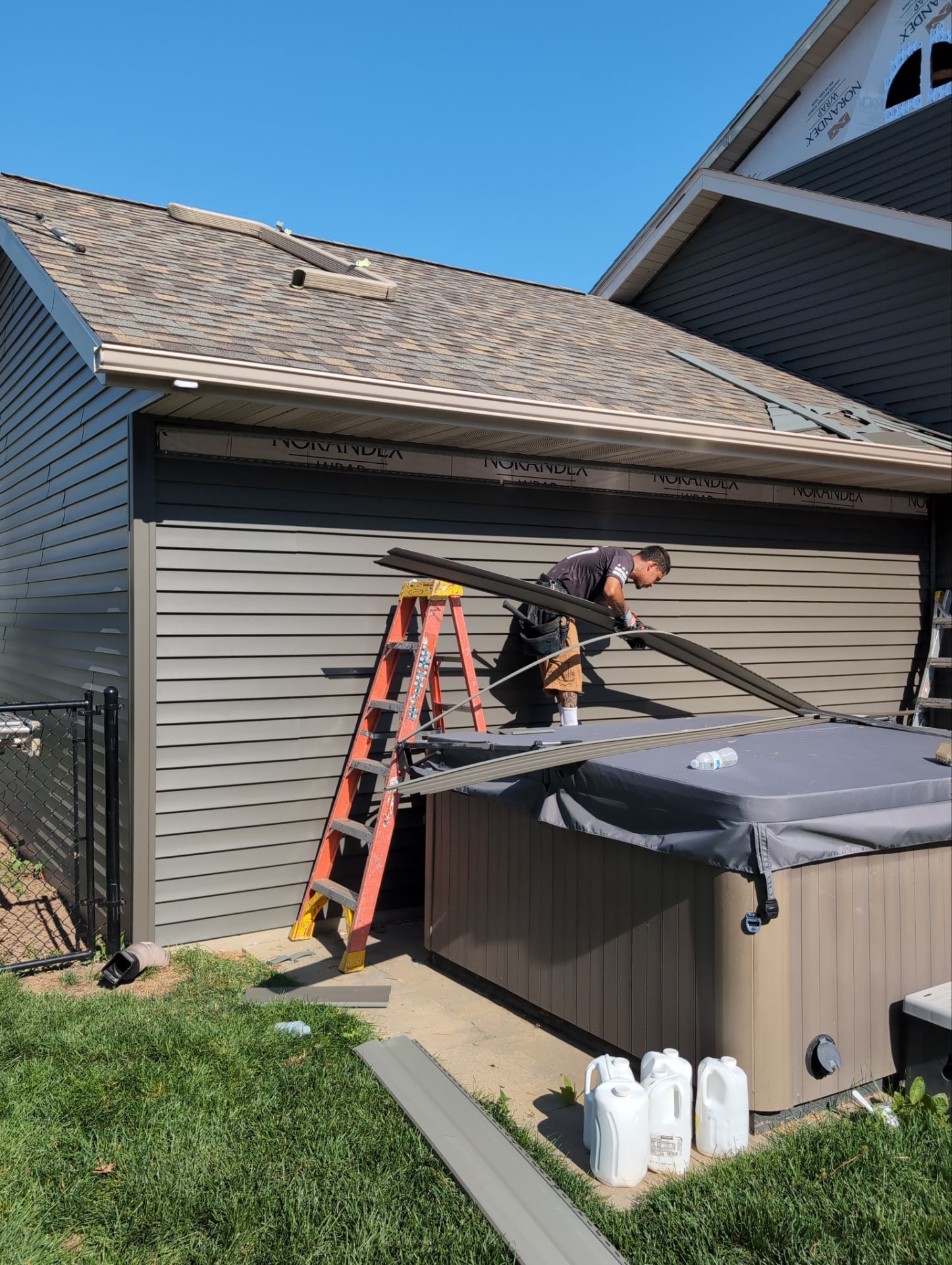 Bye Bye Cedar Siding ! Hello Misty Shadow!  by Gellings Roofing & Siding
