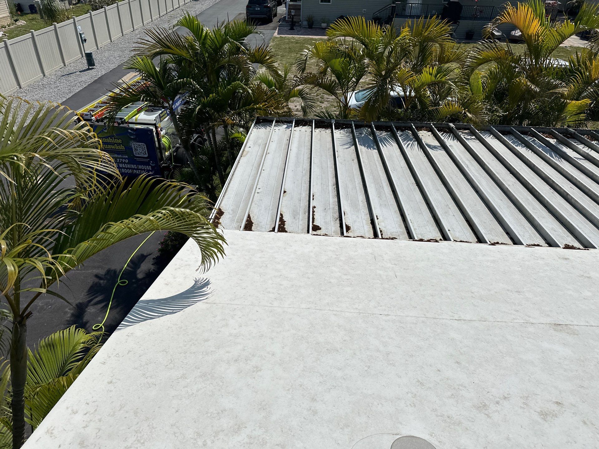 TPO Membrane & Metal Roof Cleaning + Gutter Cleaning in Fisherman’s Cove RV Park, Terra Ceia, FL | Sunshine AquaWash by Sunshine AquaWash