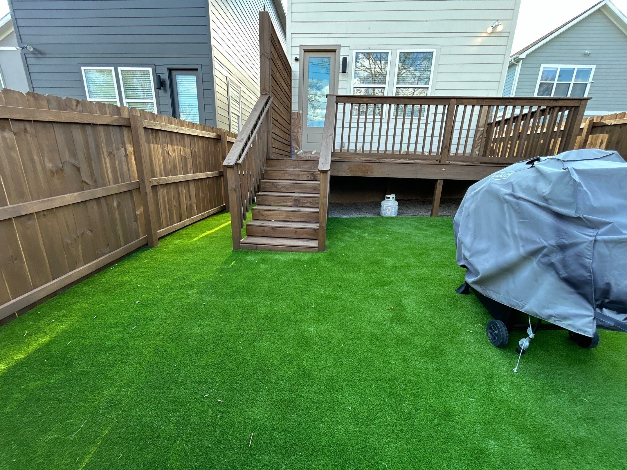 Deck and Fence Staining  using Wood Defender Coffee Brown  by Nashville House Painters 