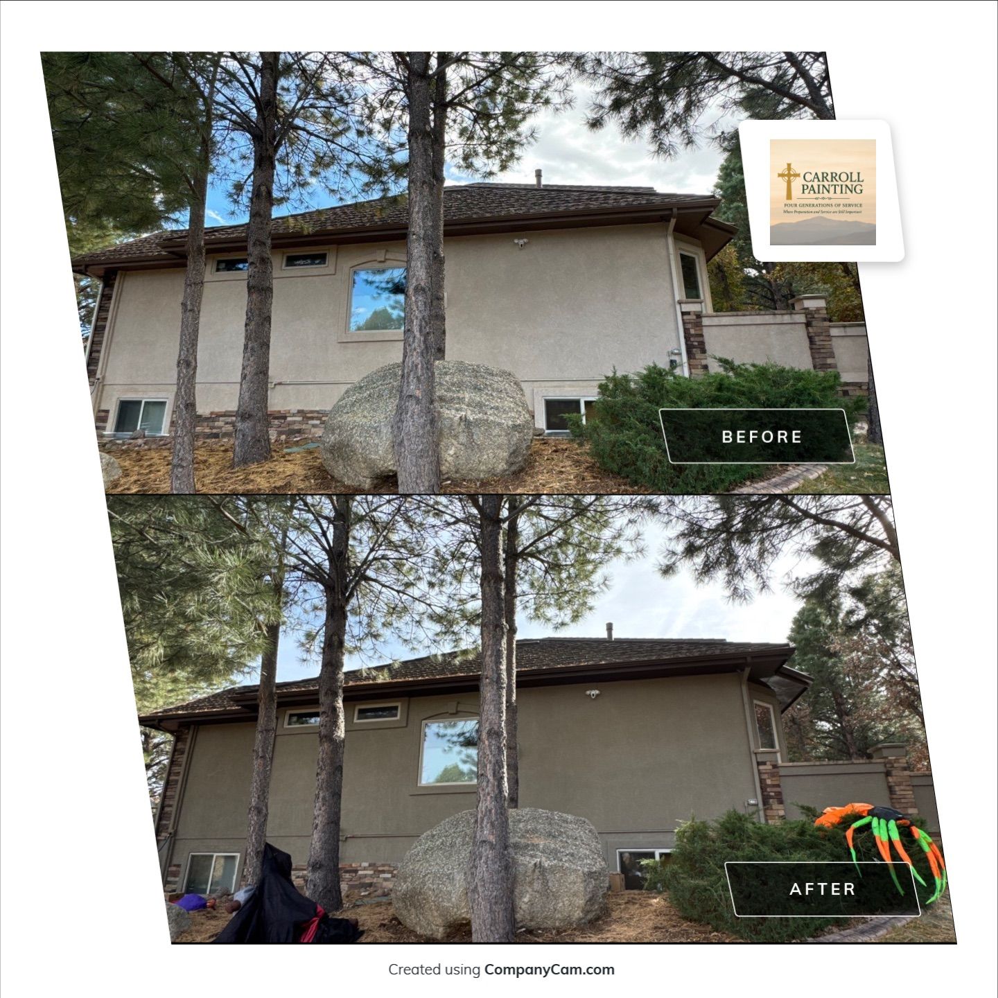 Elastomeric Stucco Coating Project in The Broadmoor Bluffs by Carroll Painting LLC