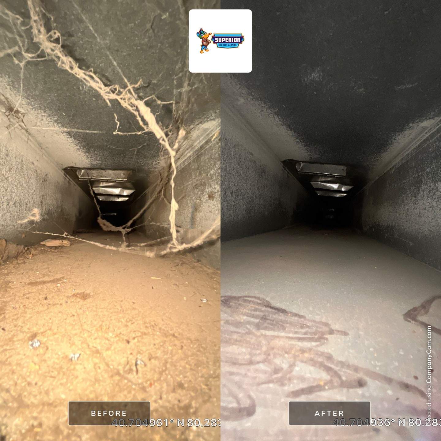 Air Duct Cleaning With a Vacuum Truck in Rochester, PA by Superior Air Duct Cleaning