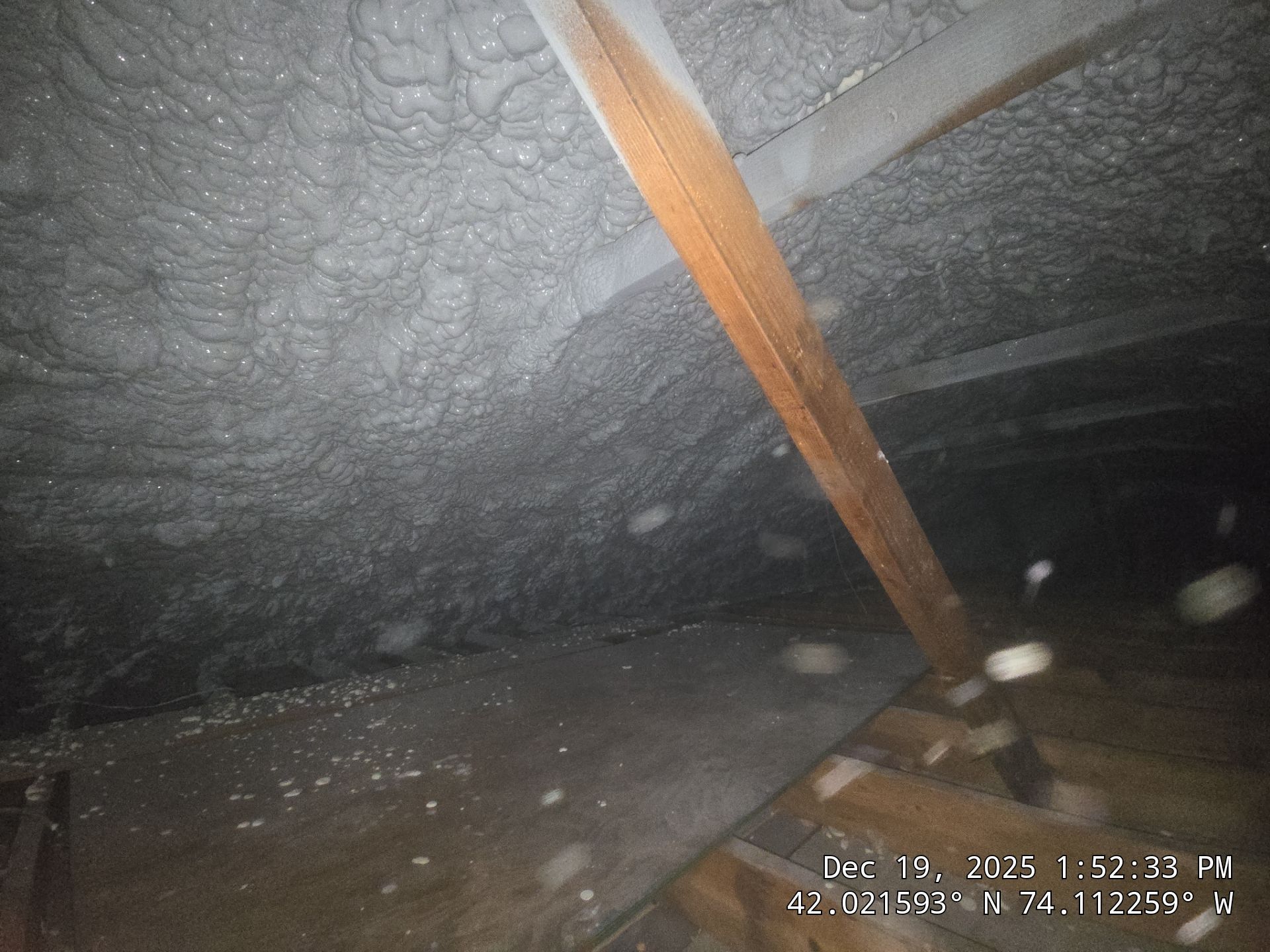 Attic Insulation using open cell spray foam by NYS Foam & Energy