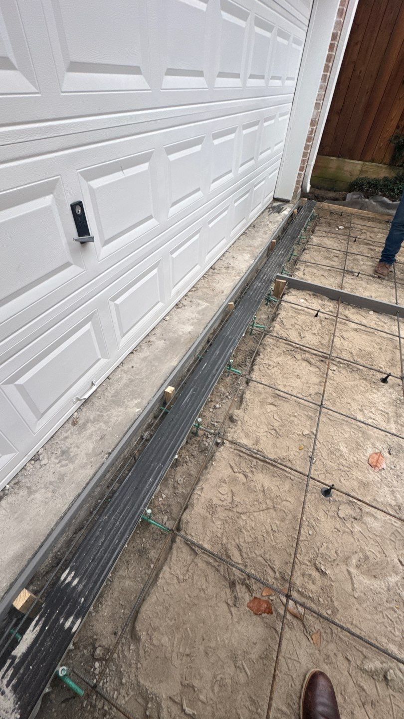 Driveway Concrete Replacement & French Drainage System by Texas Urban Elements