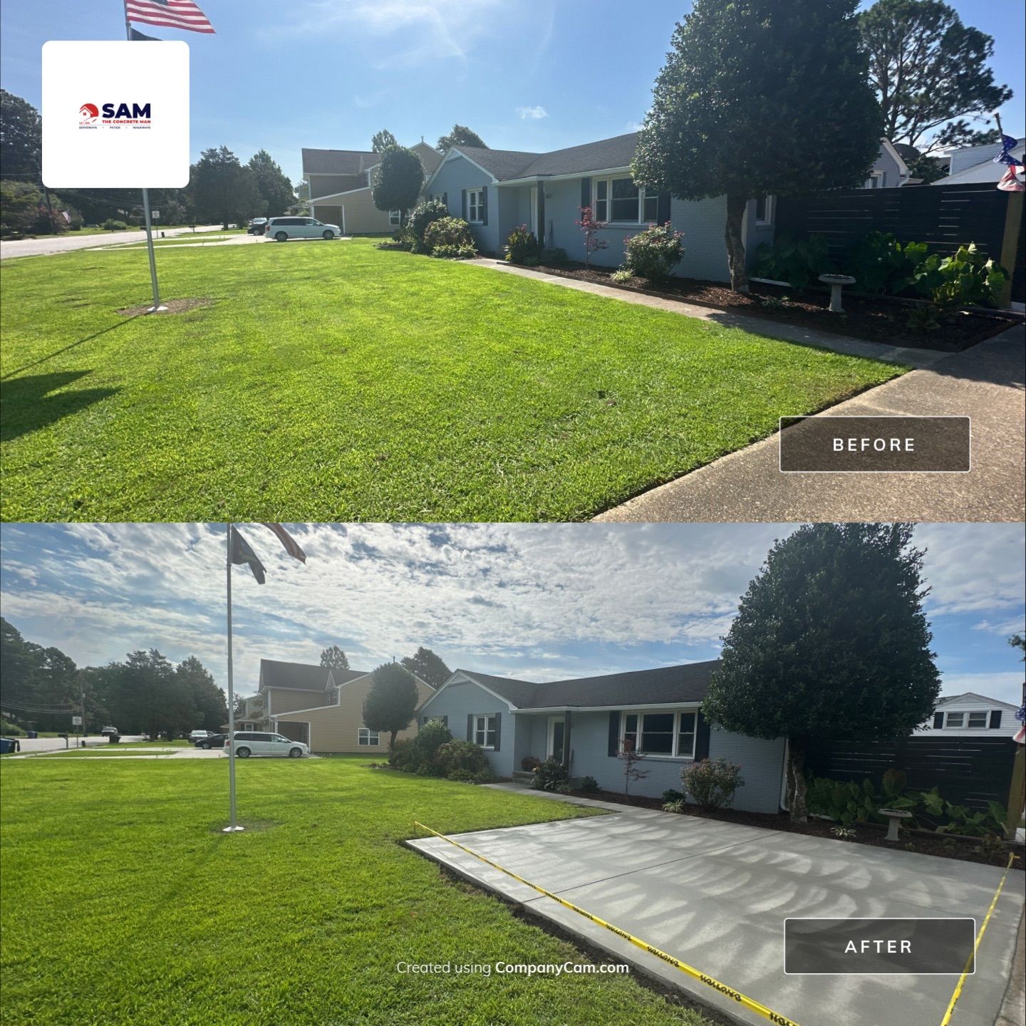 Project in Virginia Beach by Sam The Concrete Man Virginia Beach