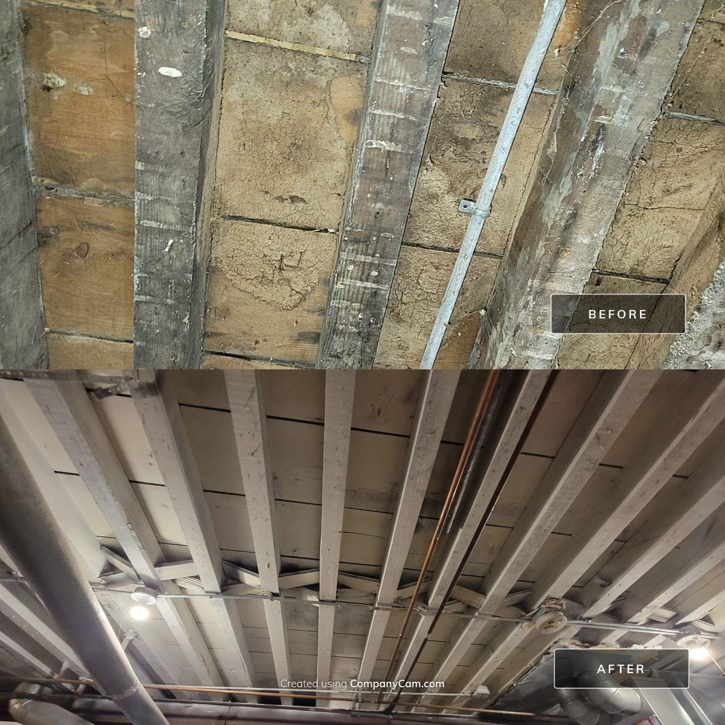 Overhead Sewage Pipe Burst by Chicagoland Water Medics