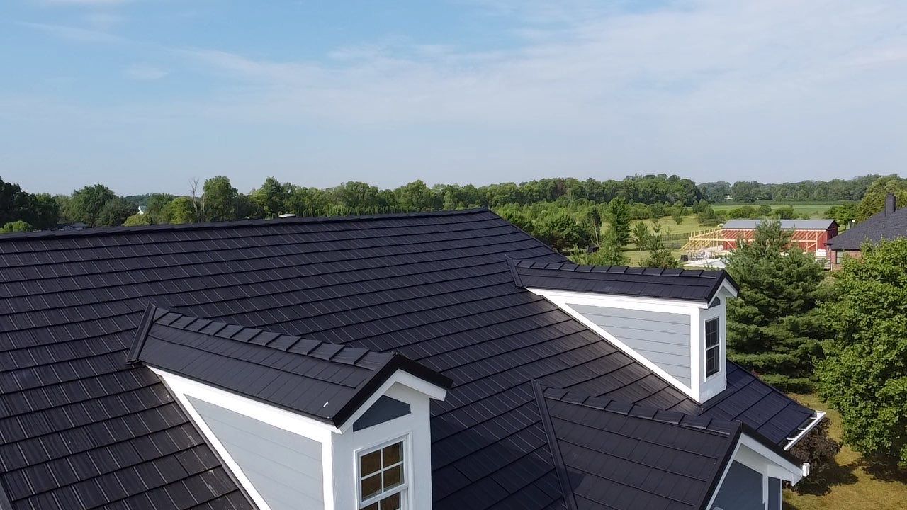 Rural Noblesville Indiana Metal Shake Roof Installation – Black Frost by 4Ever Metal Roofing