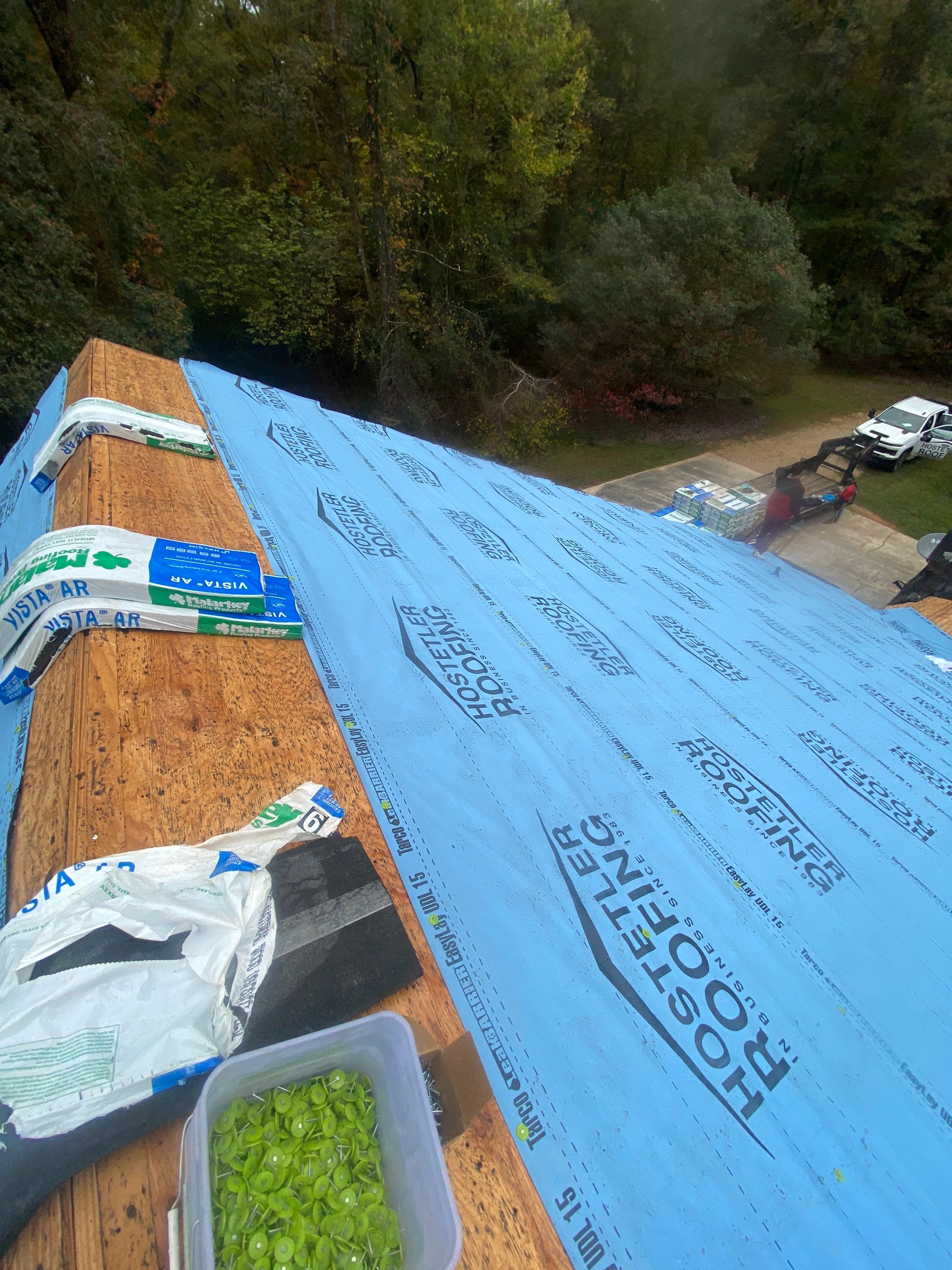 Residential Roofing Repair using Malarkey Highlander: Natural Wood by Hostetler Roofing