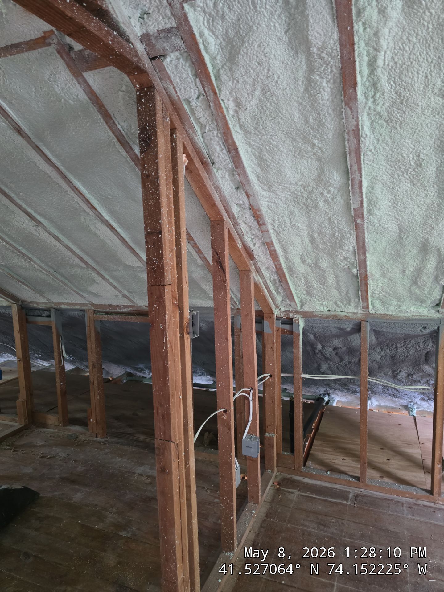 Attic Insulation using Closed Cell Spray Foam by NYS Foam & Energy