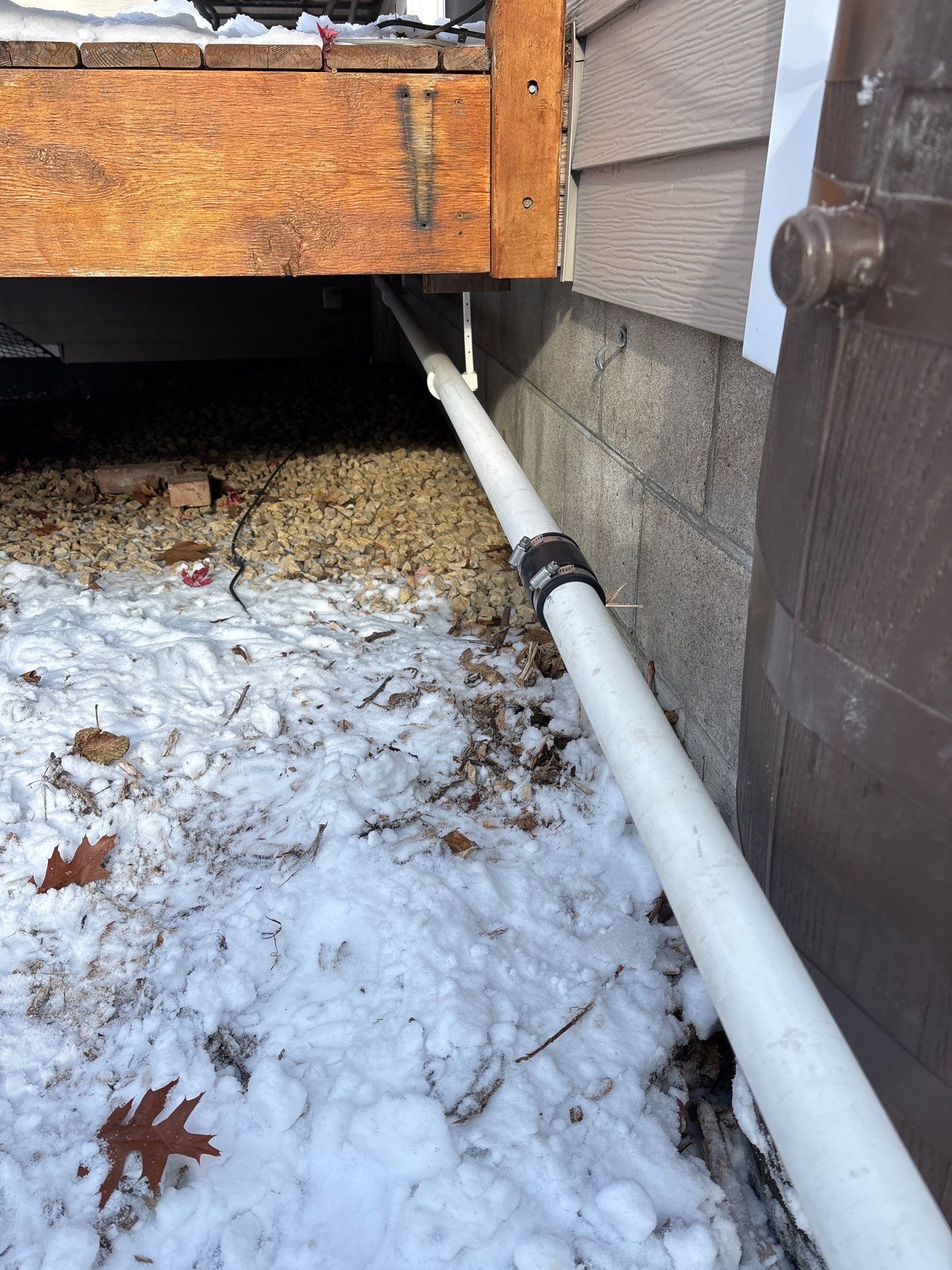 Drain tile for Kael in New Brighton by Waterproofing Northeast