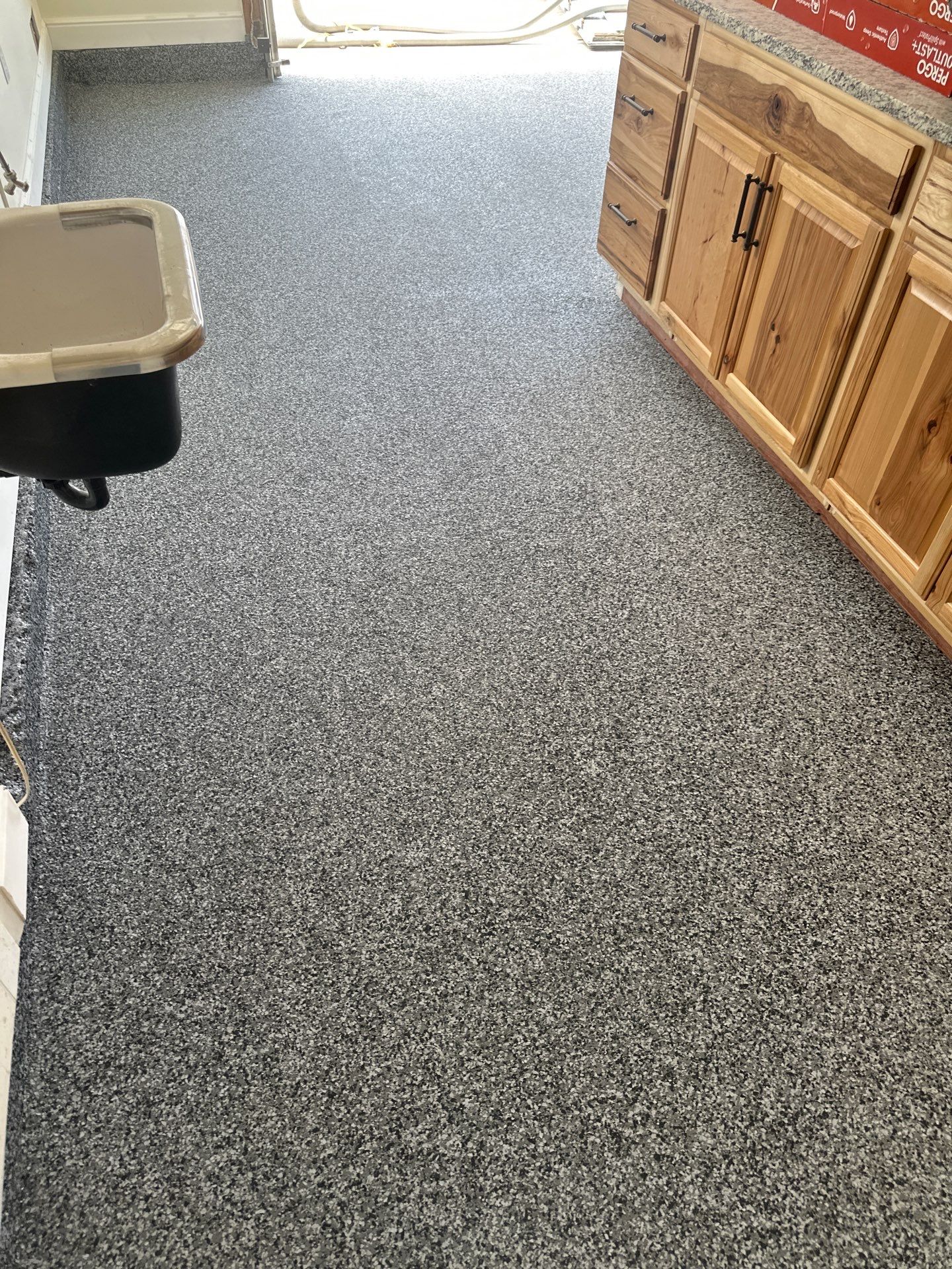 Morro Bay Garage Floor Transformation with Glacier chip Coating by MGP Coatings