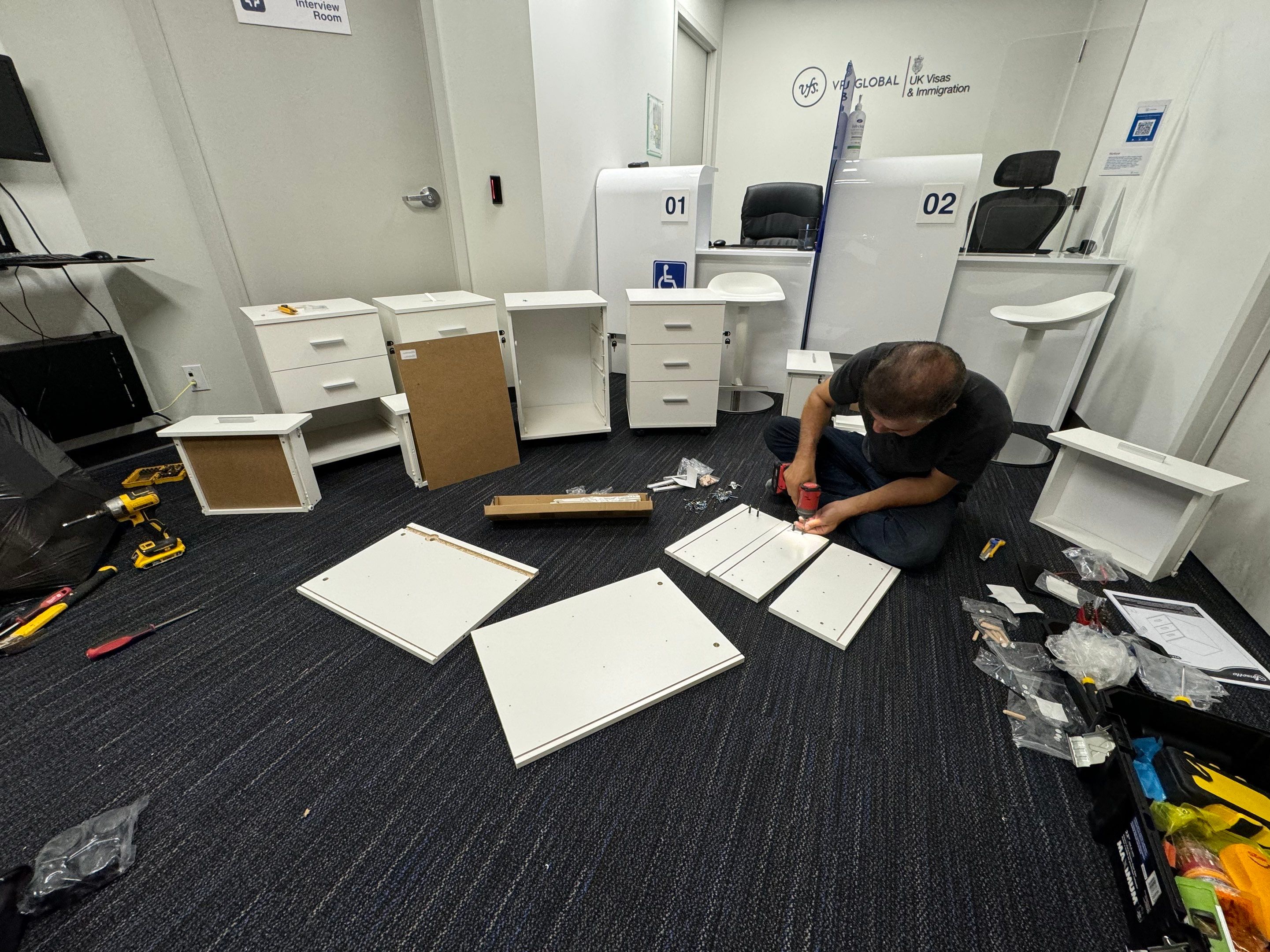 Drawer Installation For VF Service Canada by YVR Construction Group
