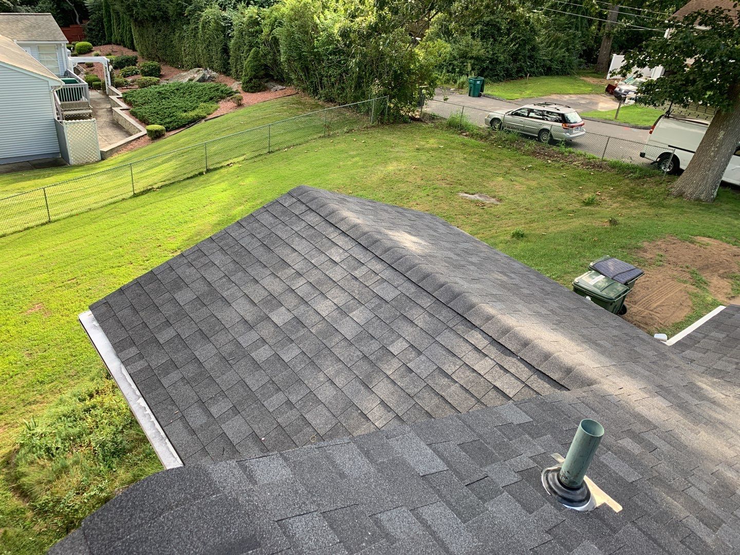 Siding Installation using Certainteed monogram charcoal gray Owens Corning Onyx Black by A Plus Exterior