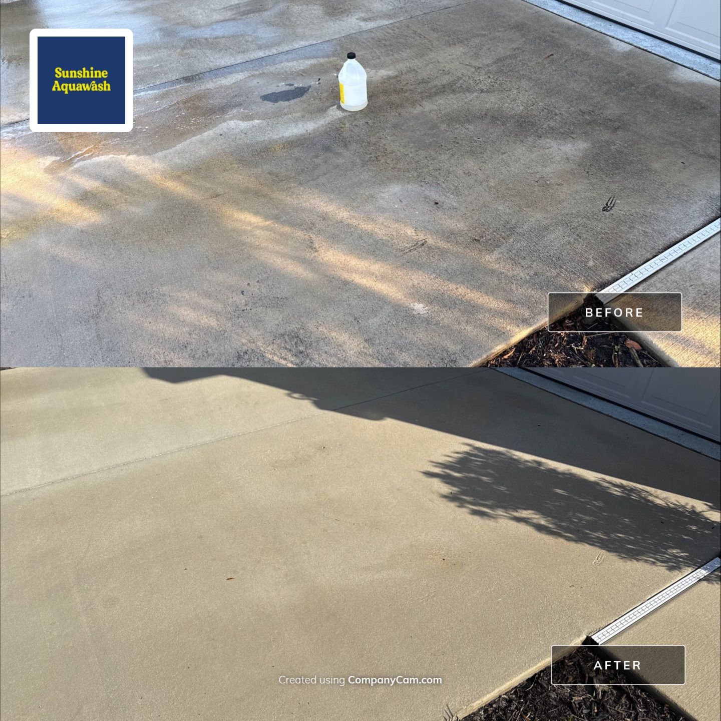 Oil Stain Removal & Concrete Cleaning – The Heights Community, Bradenton, FL by Sunshine AquaWash