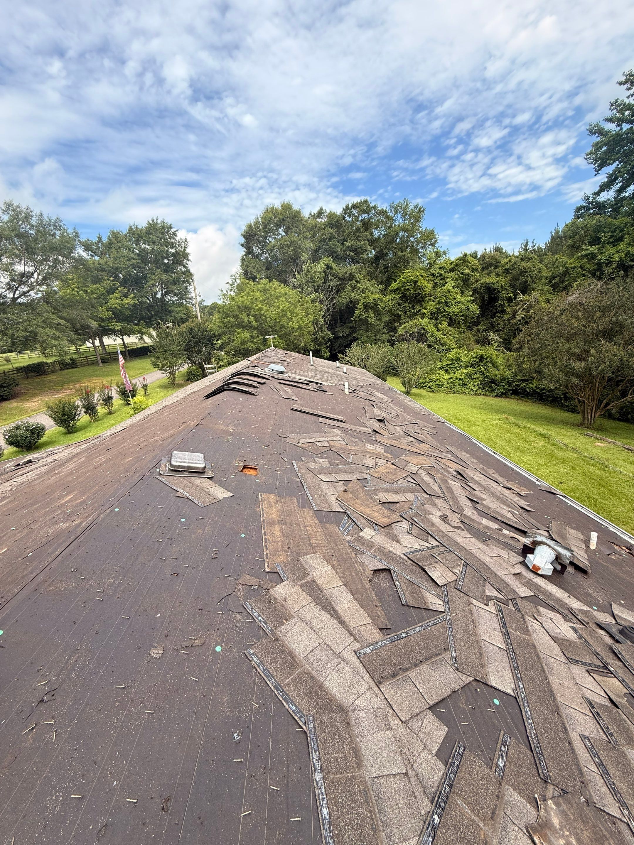 GAF HDZ Barkwood Shingle Roof Replacement - Poplarville, MS by Frontline Roofing
