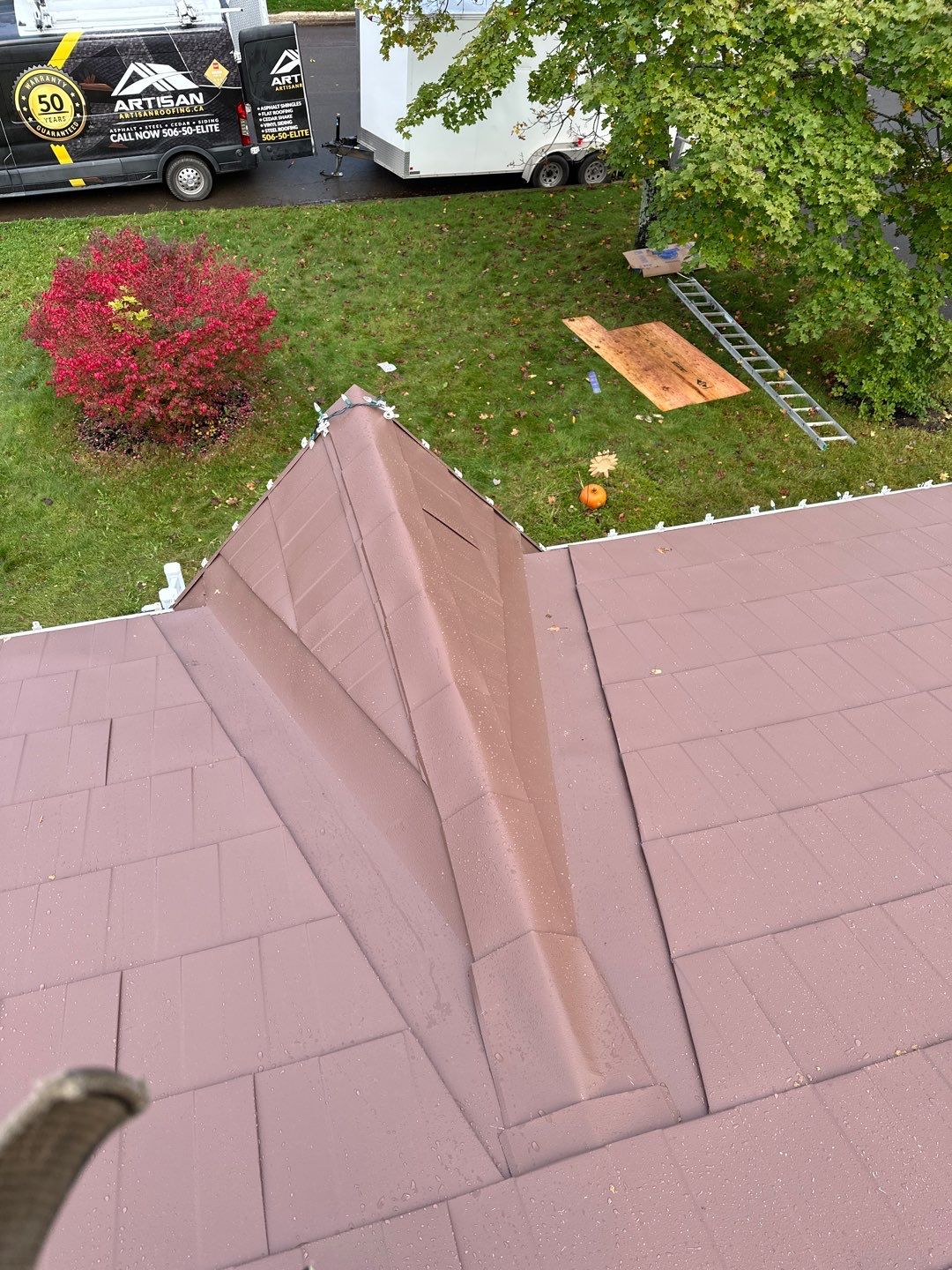 Residential Roofing Installation using Wakefield Bridge Steel Shingle by Ideal Steel by Artisan Roofing & Home Improvements Inc.