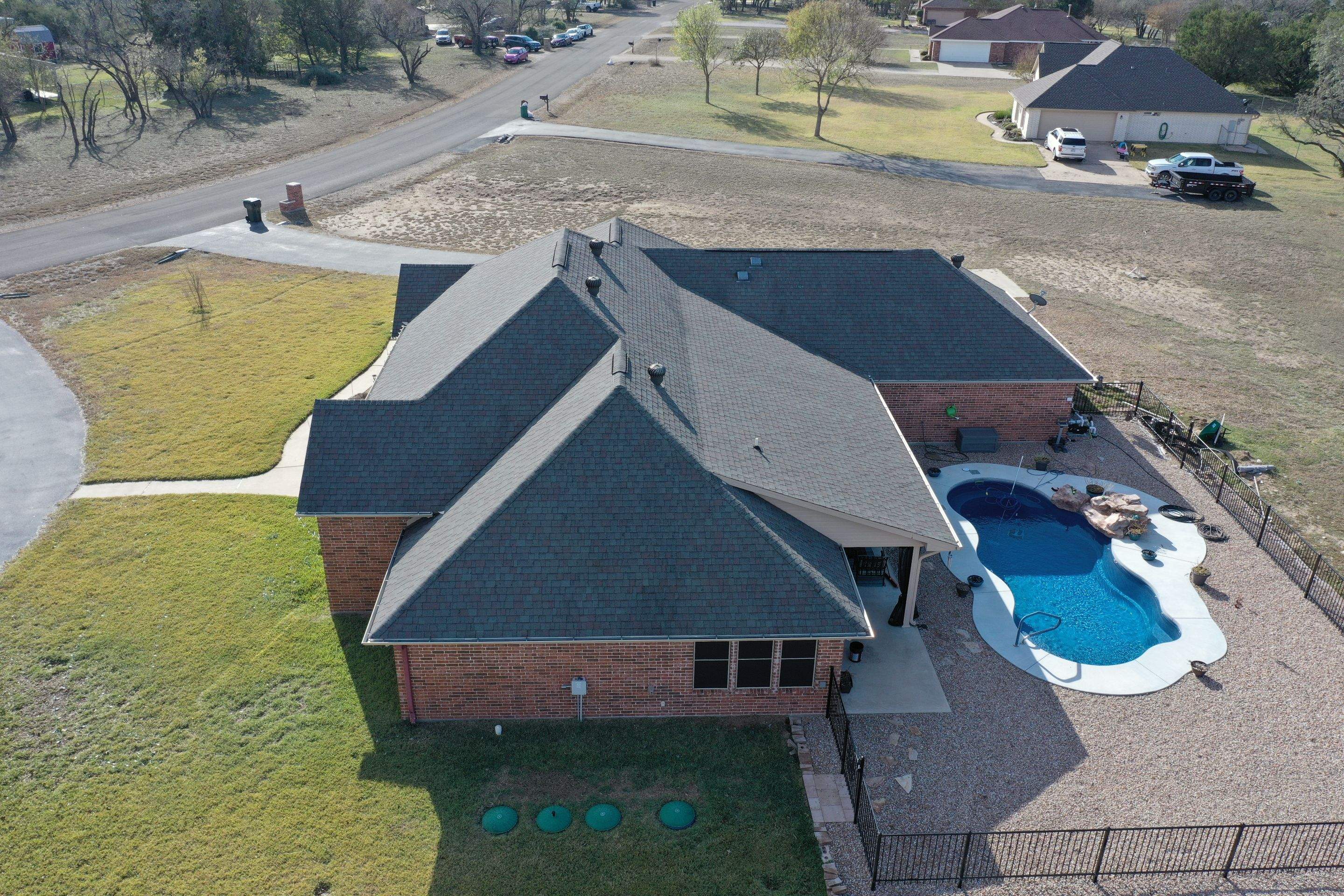 Residential Roof Replacement using Owens Corning - Duration - Colonial Slate by Action Exteriors Austin