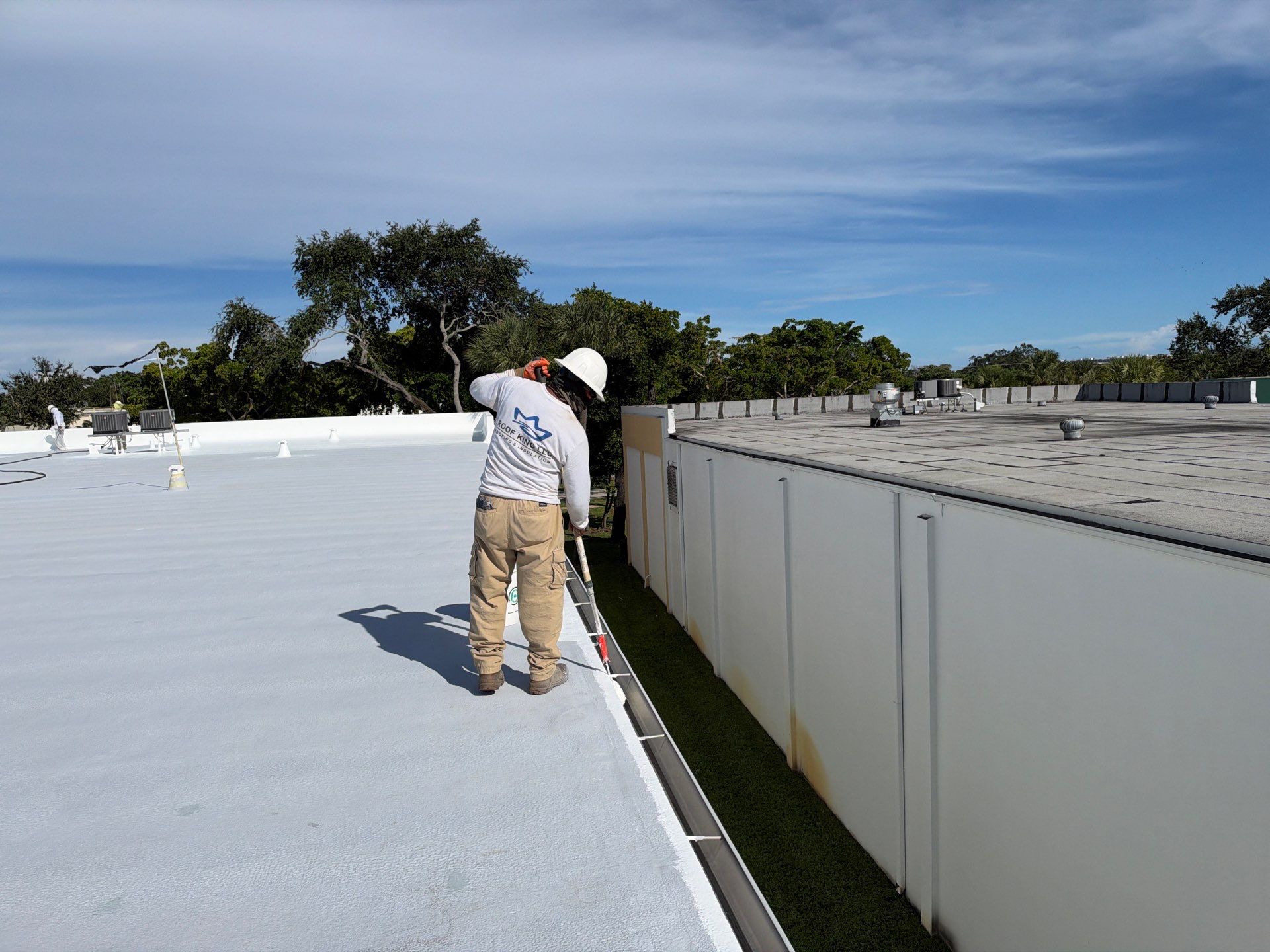 Fort Lauderdale Commercial Roof Restoration with Spray Foam and Silicone Coating by Roof King LLC