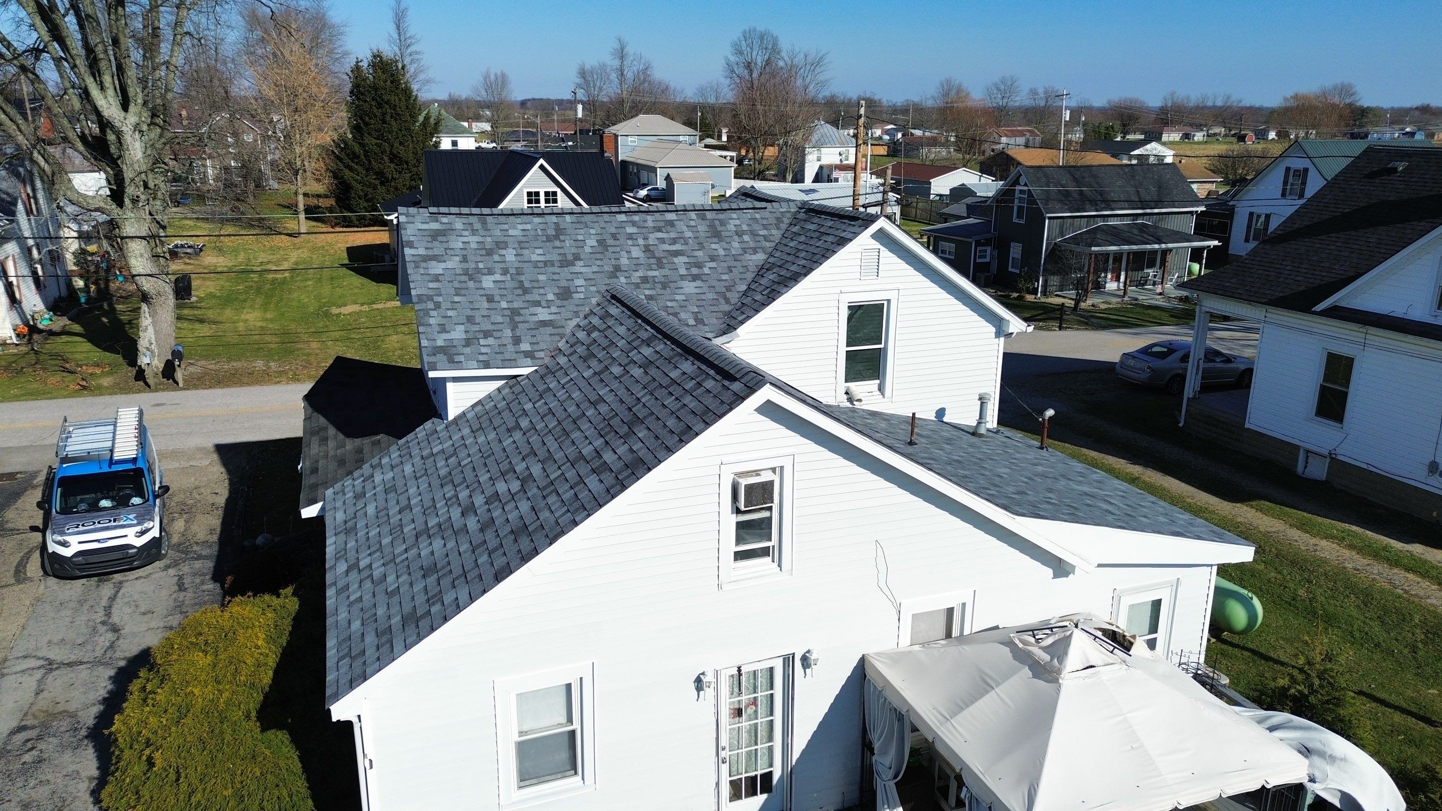 Residential Roofing Installation using Duration Series Shingles - Slatestone Gray by RoofX 
