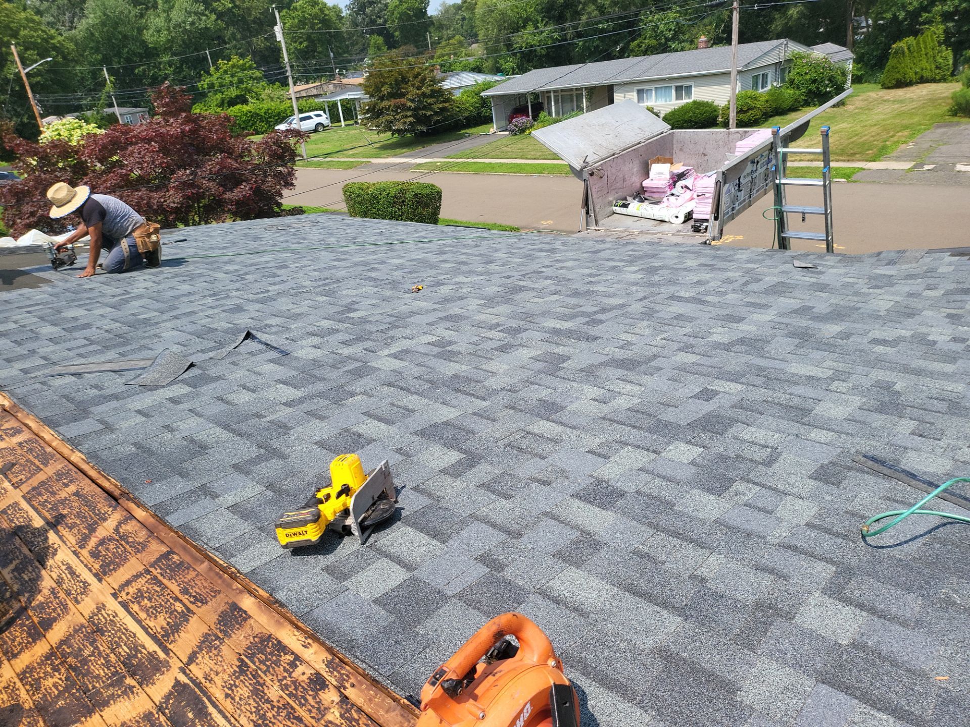 Residential Roofing Installation using Owens Corning TruDefinition Duration AR - Estate Gray by A Plus Exterior