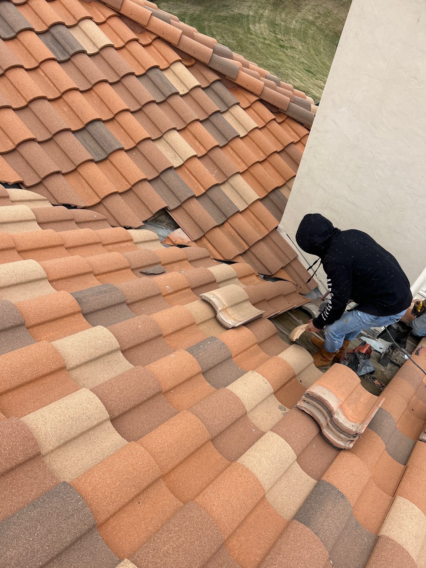 Residential Roofing Repair using tile by Roof Repair Services LLC