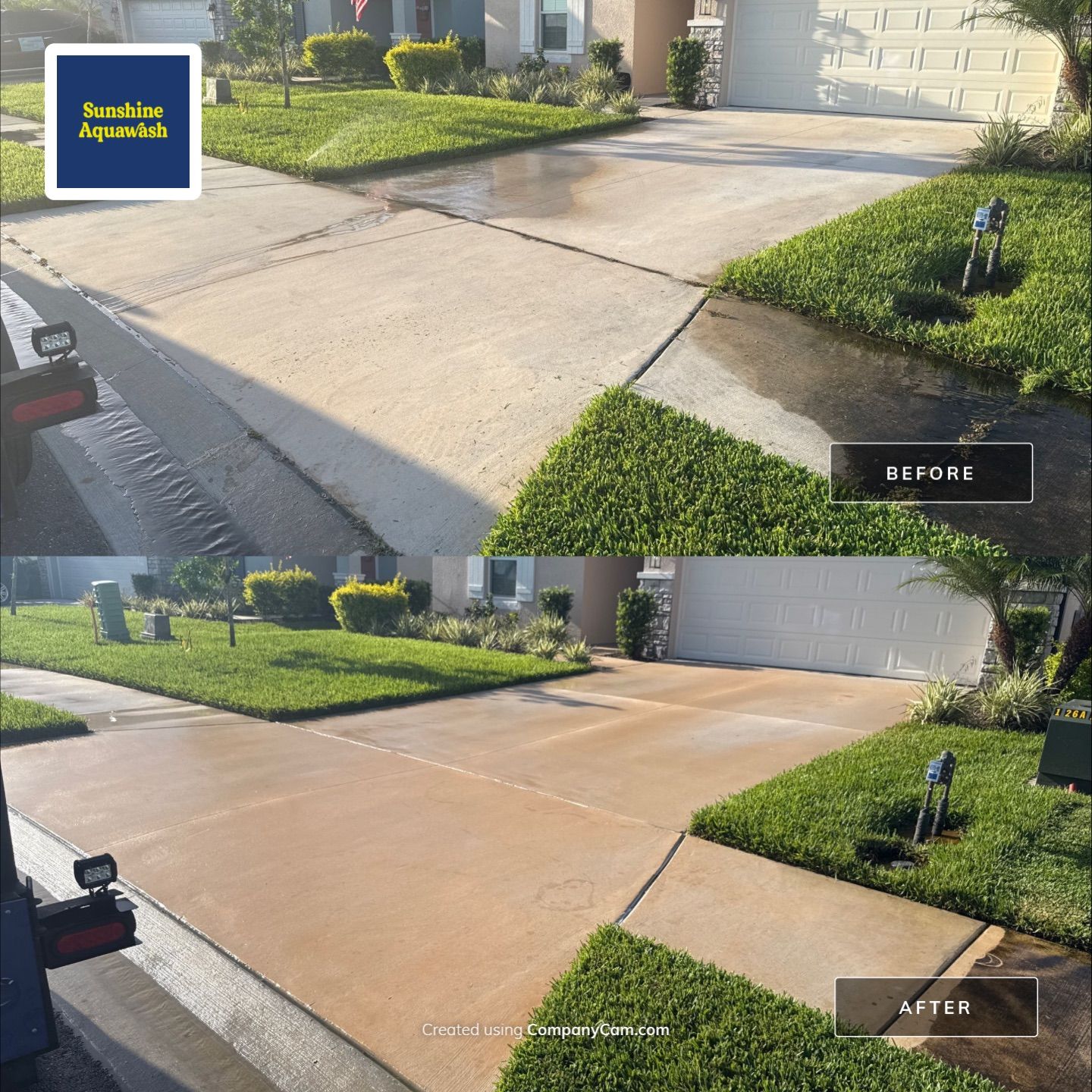 Driveway & Sidewalk Cleaning in Summerwoods Parrish, FL 34219 by Sunshine AquaWash