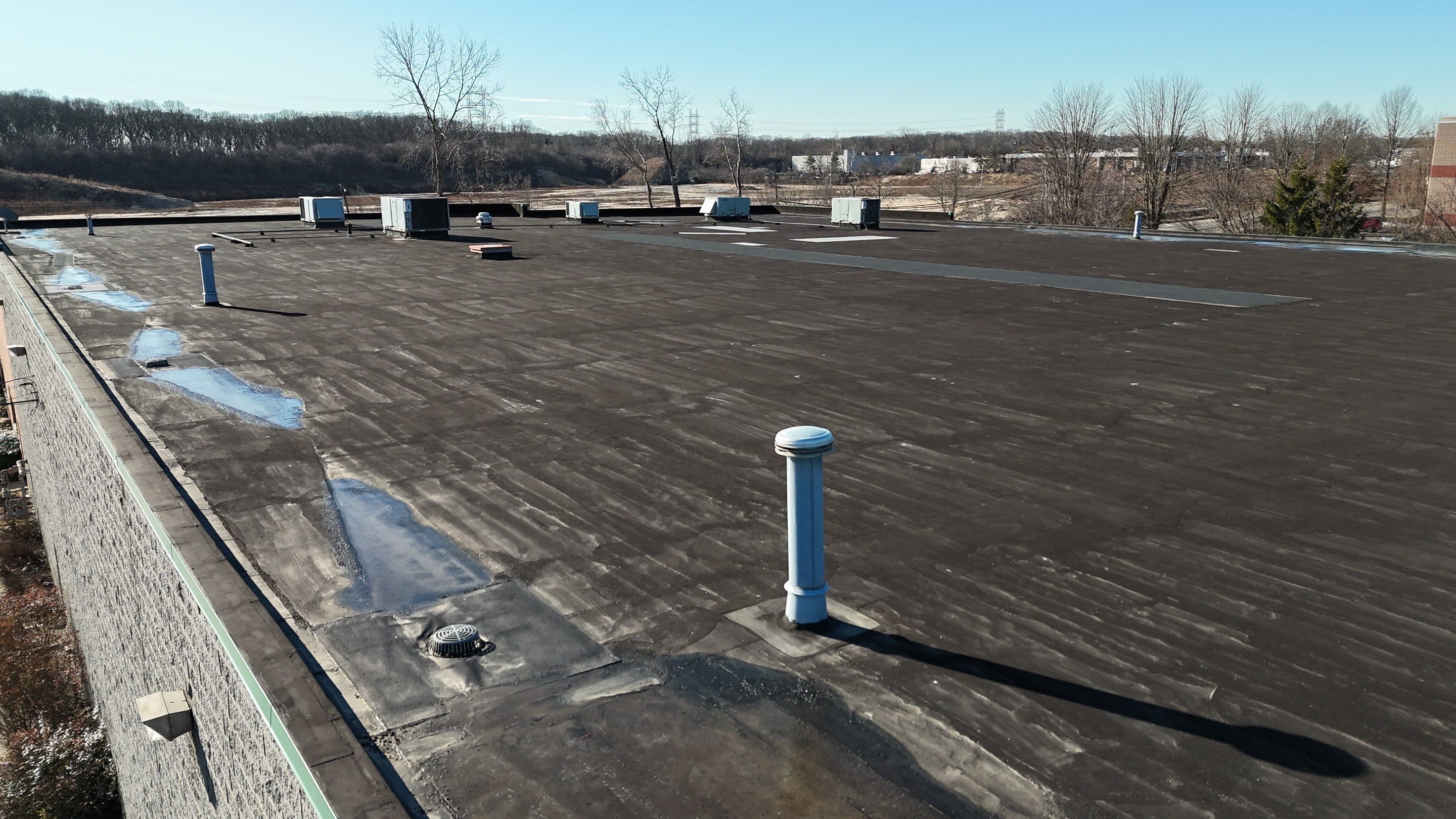 Flat Roof Cleaning | Melville, NY  🏢❄️🚁   by Above All Gutters 