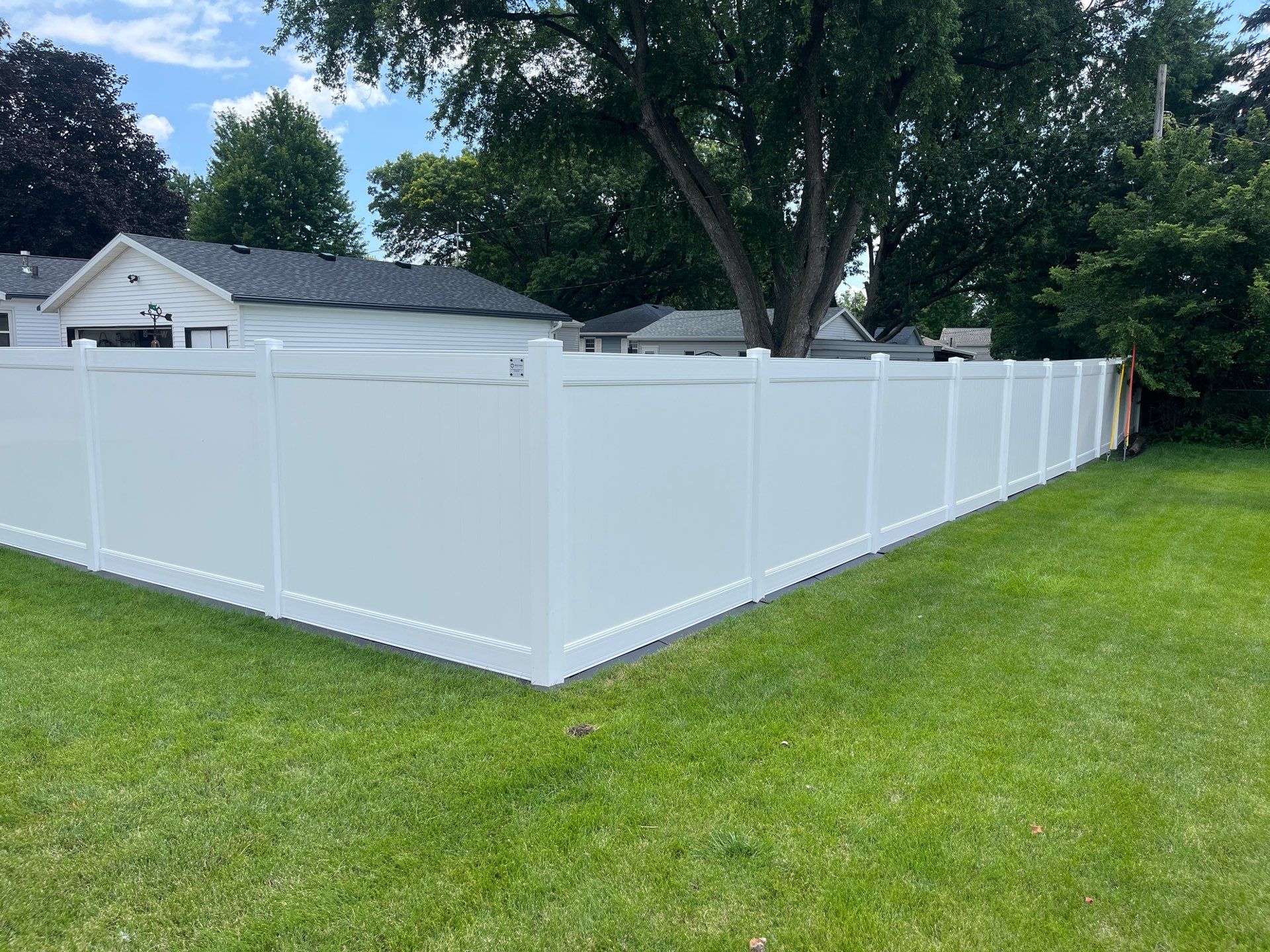 White Vinyl Privacy and Picket Fence Installation in Waterloo by Perfect Picket Fence and Stain