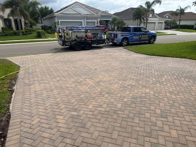 Paver Driveway & Entryway Cleaning in River Wind  – Bradenton, FL