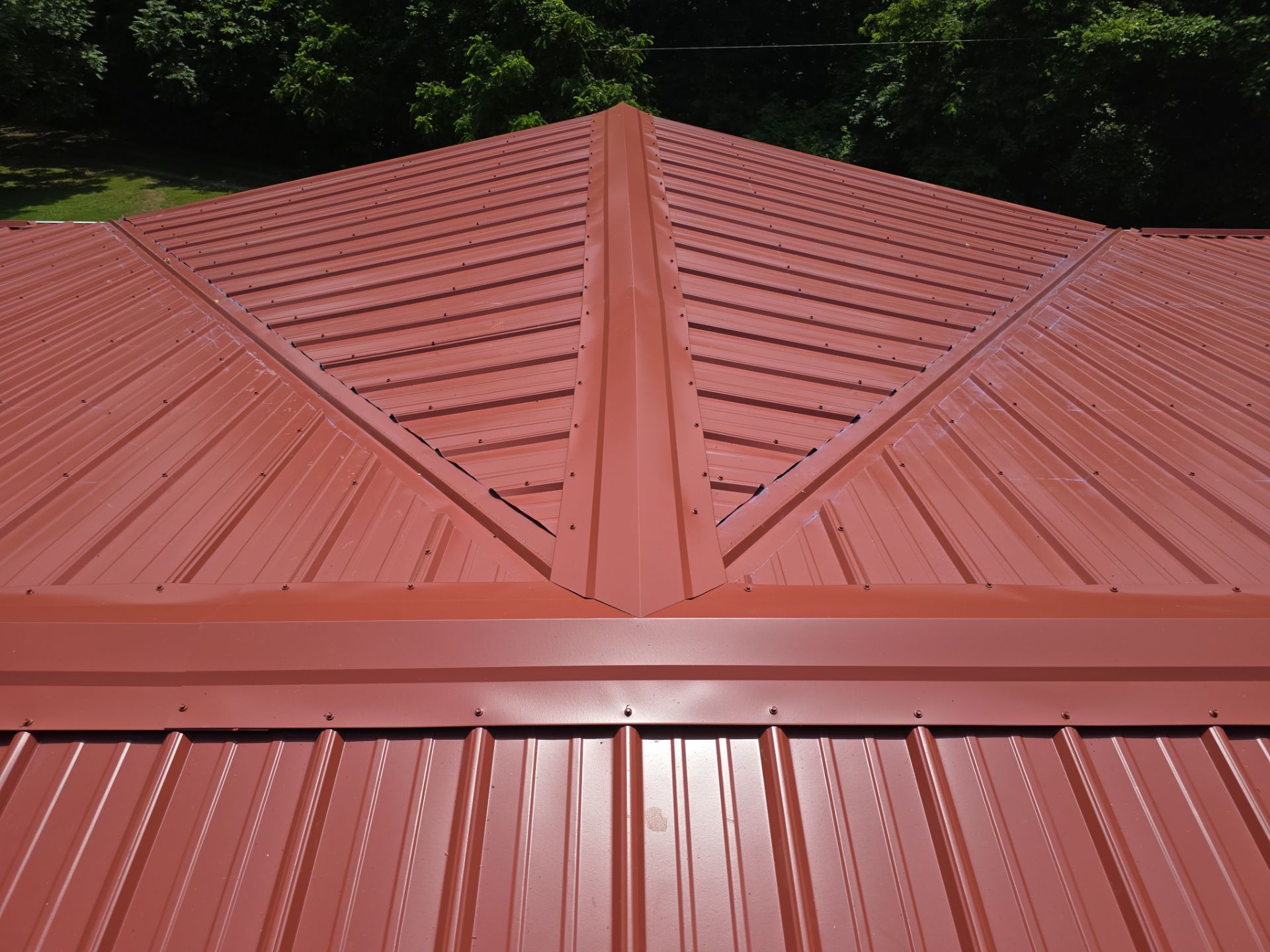 Barn Red Metal Roof by Omnia Roofing