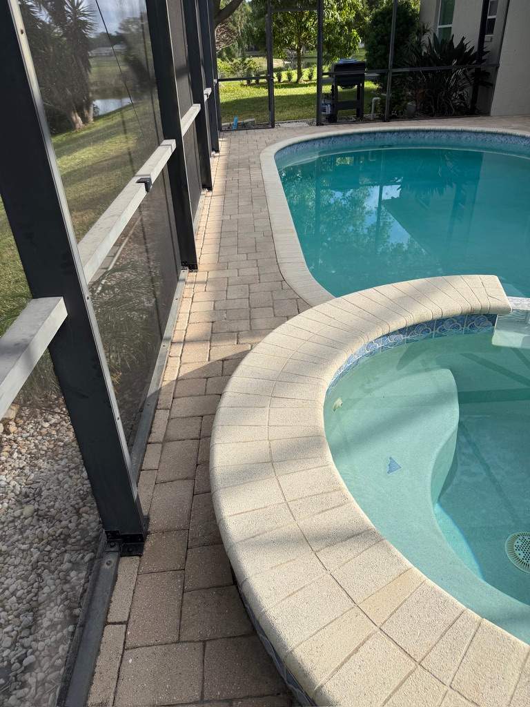 Professional Paver Sealing and Restoration for La Paloma Sun City Center Pool Deck by Supreme Paver Experts