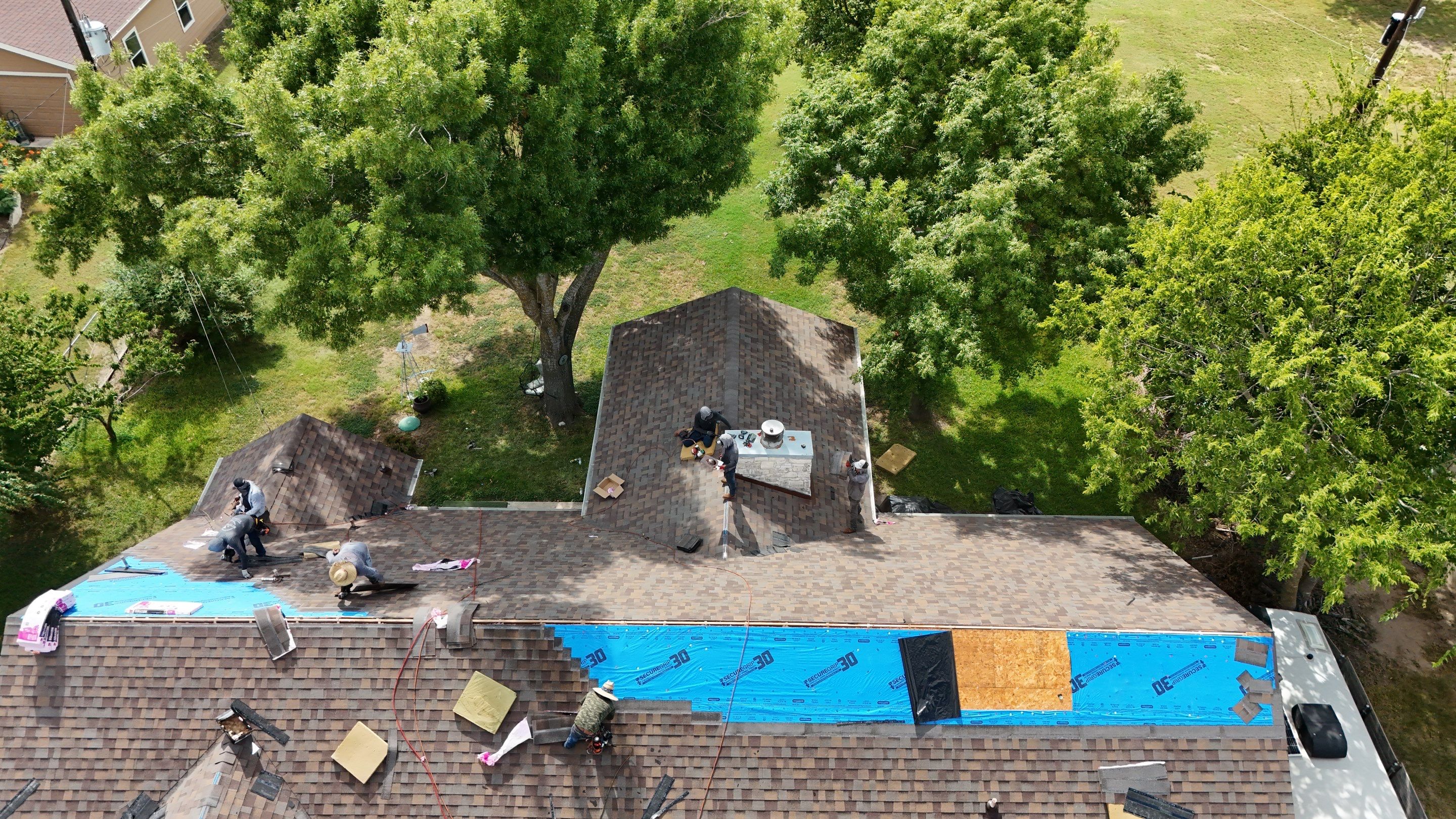 Replacement using Owens Corning - Duration - Teak by Action Exteriors Austin