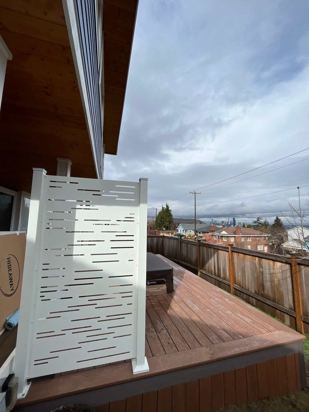 Deck Extension with Hideaway Screen by Alki deck builders 