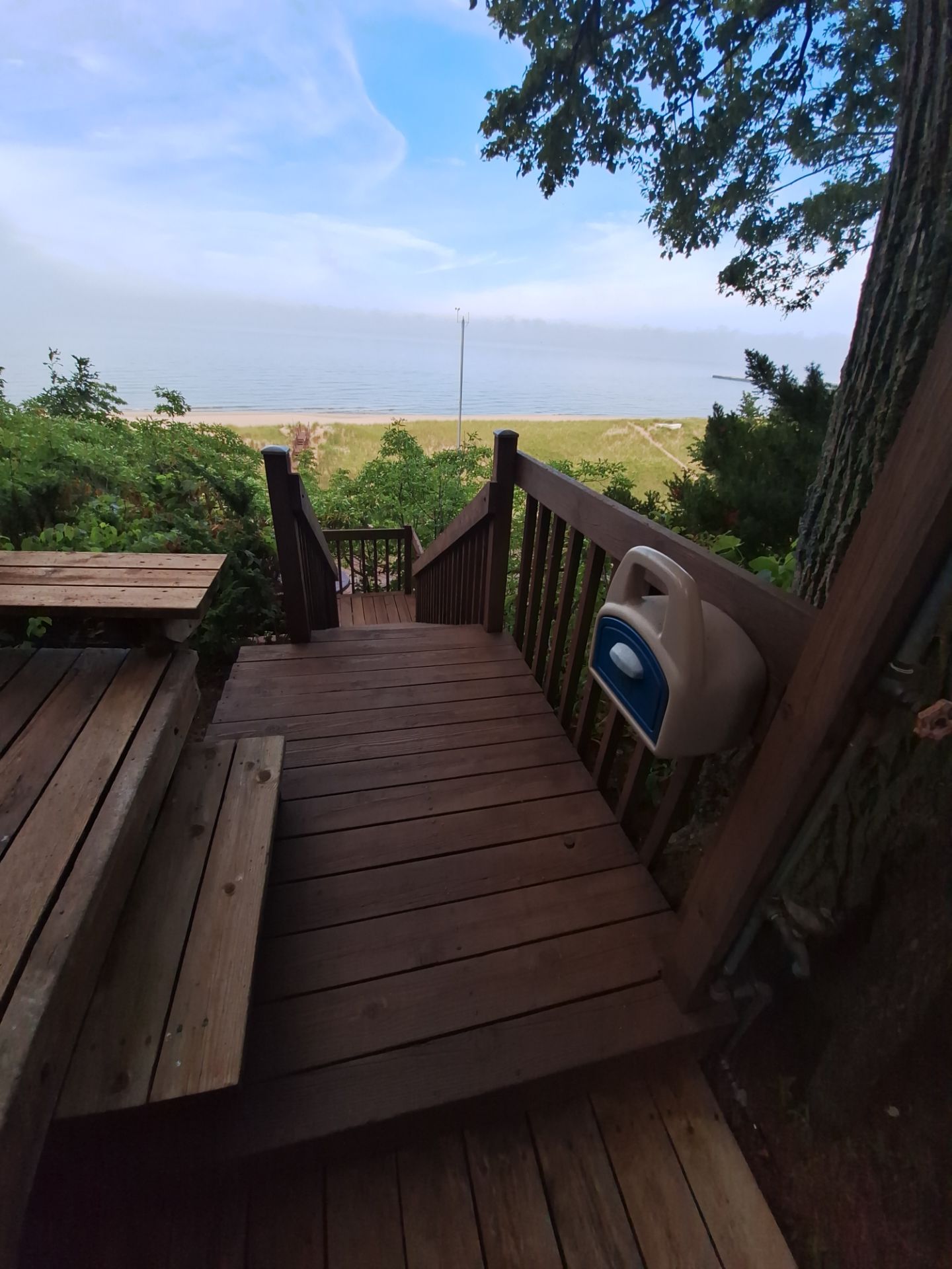 Lakefront Deck Pressure Washing, Exterior Wood Staining, and Painting in West Olive MI by Gordon Painting
