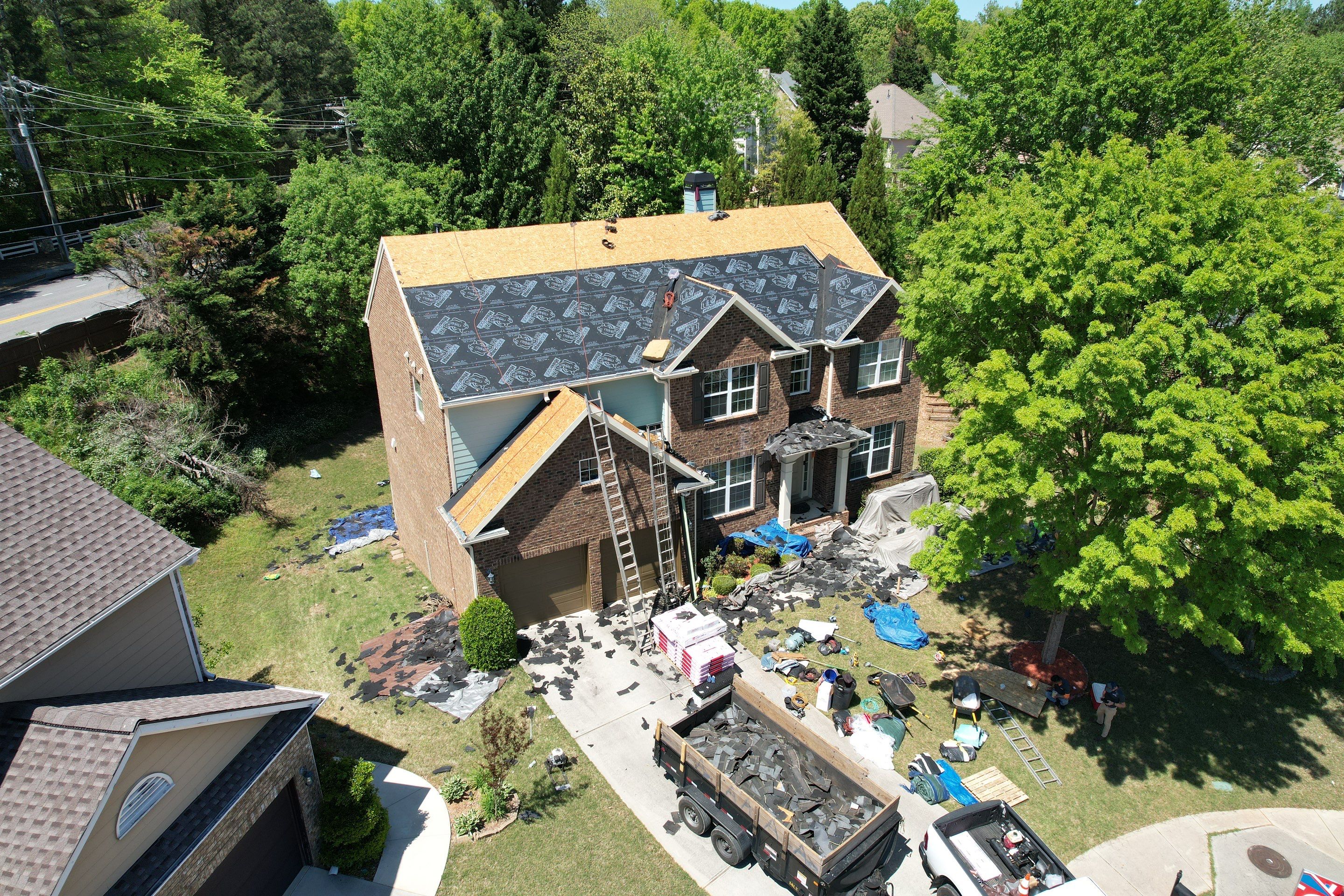 Residential Roofing Installation using Owens Corning Onyx Black by Inspector Roofing and Restoration