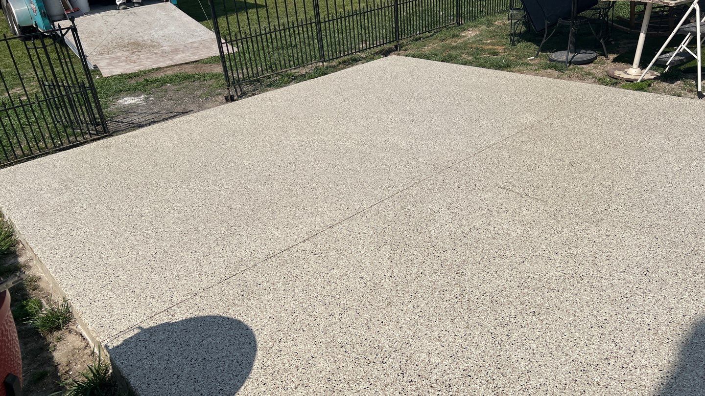 Fran's Paw-some Patio by Deese Elite Concrete Coatings