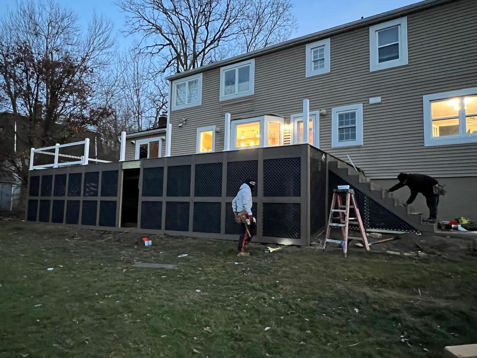 Deck Resurface + Extension in Randolph by deck guardian