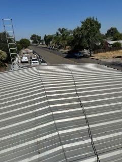 MR Roofing system (Metal Restoration System) using Conklin BenchPly system with PUMA top coat by Straight Edge Roofing Inc