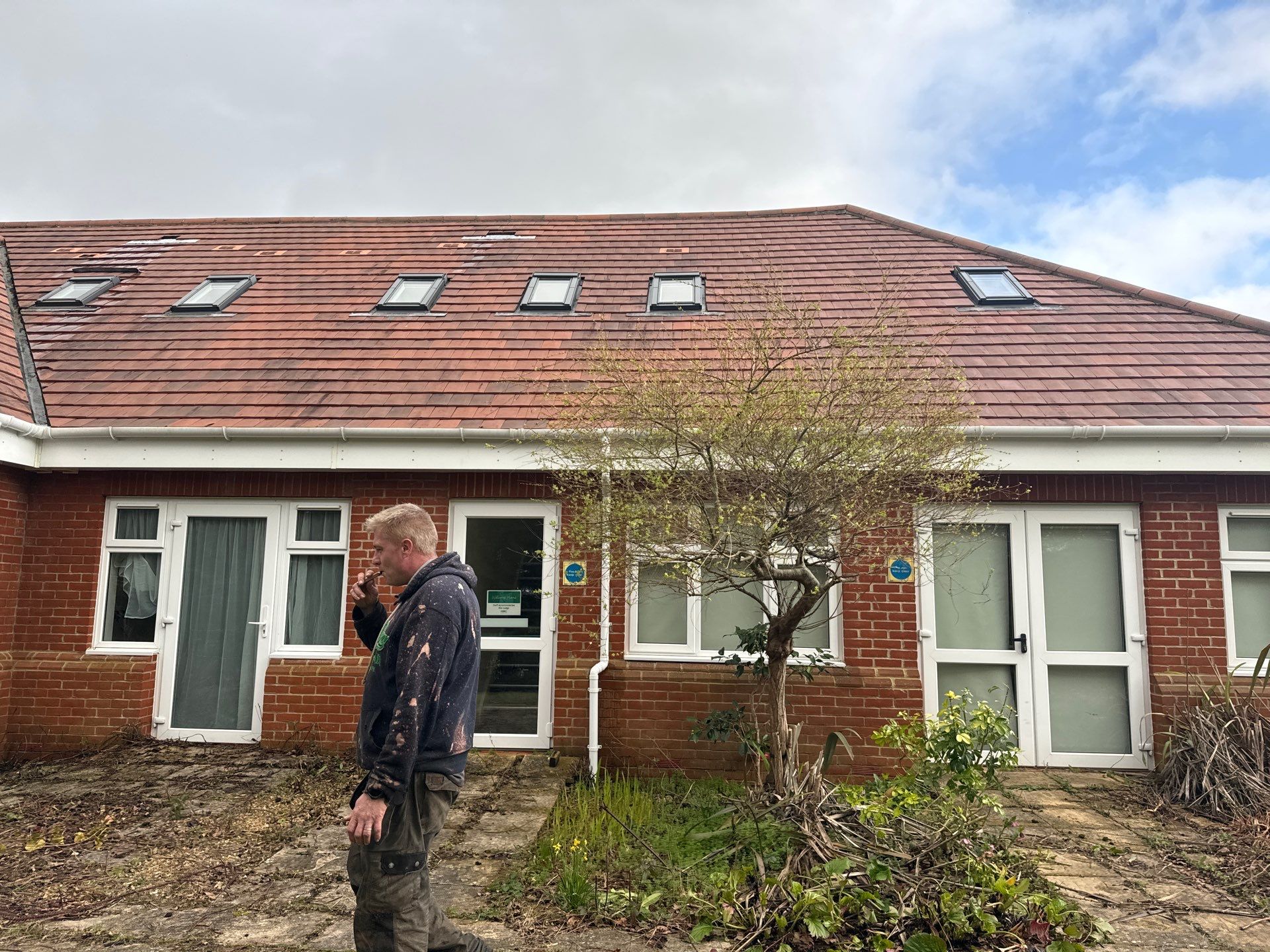 Large Care Home Roof Clean using Mosmatic FSC and Biocide by Ges Exterior Cleaning ltd