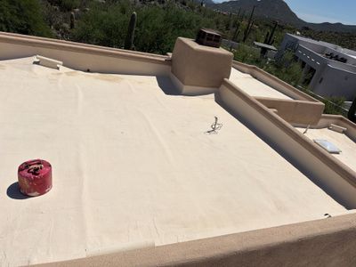 Residential Flat Roof Elastomeric Coating and Restoration in Tucson by West Coast Roofing AZ