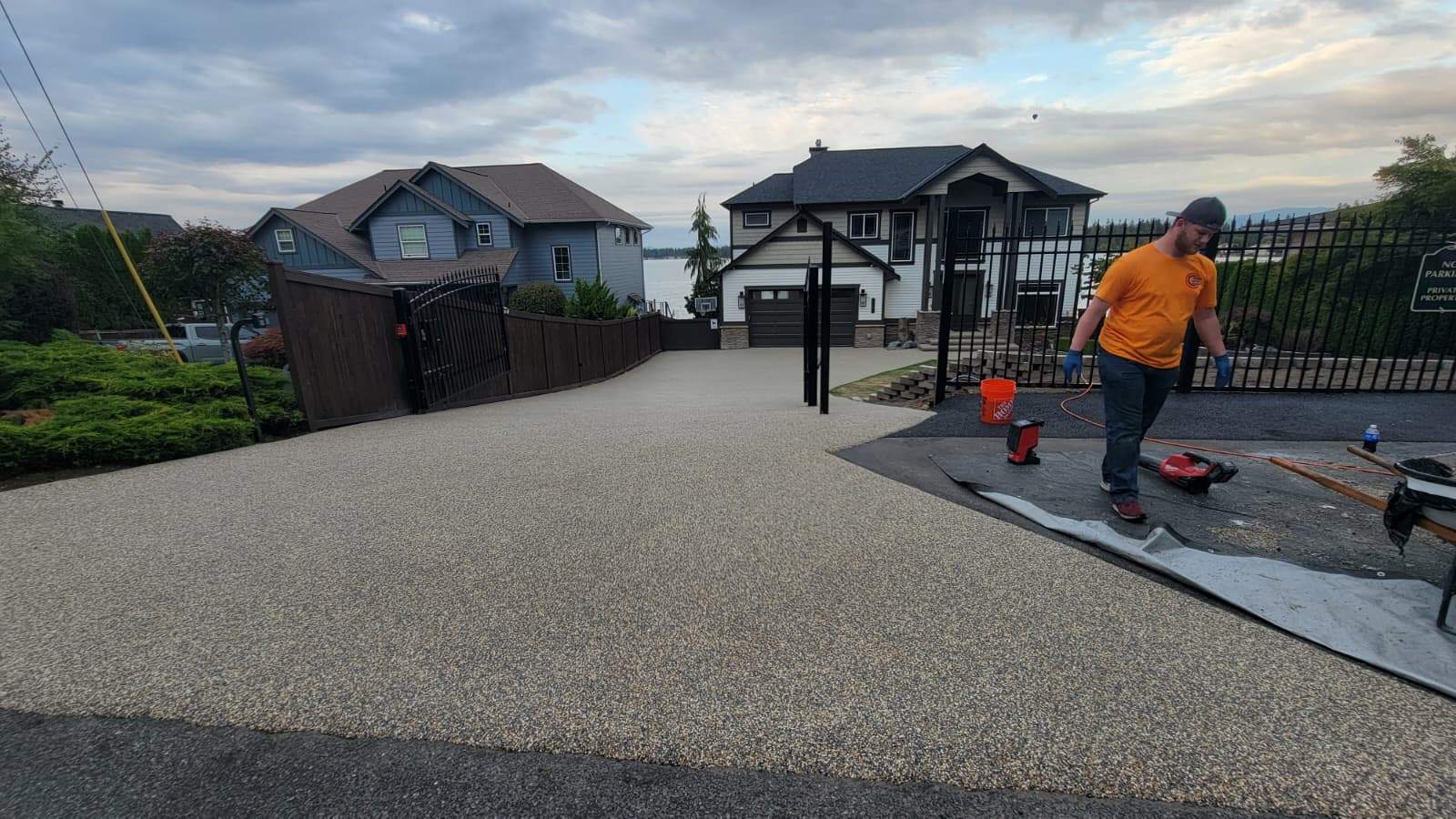 Big Sur Vuba Driveway by Concrete Coating Experts Inc.