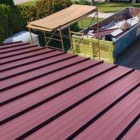 24ga 1.5" Mechanical Seam Burgandy  by Total Roofing System The Metal Roof Experts