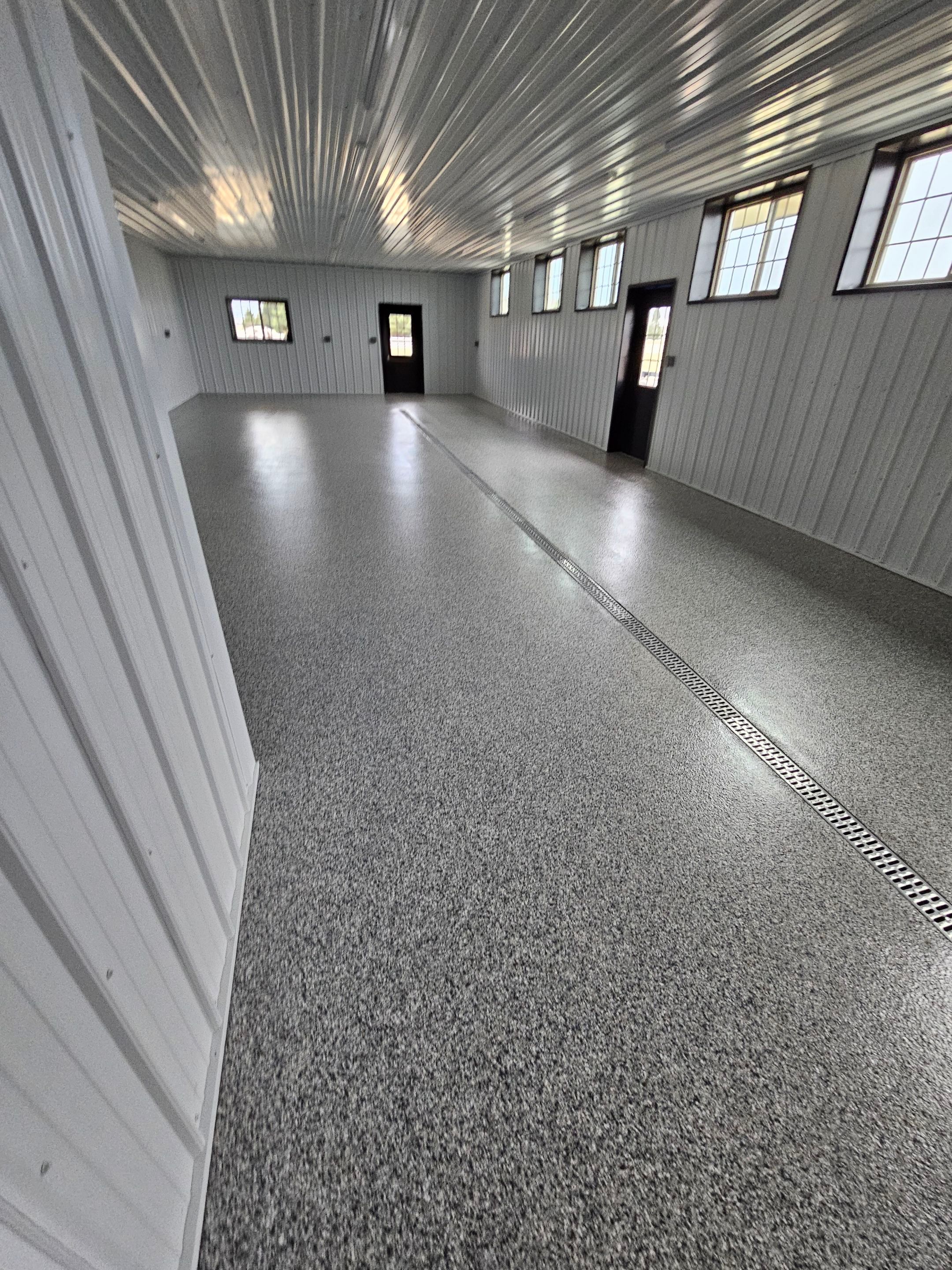 Gravel Pole Barn Concrete Coating by Level 10 Coatings