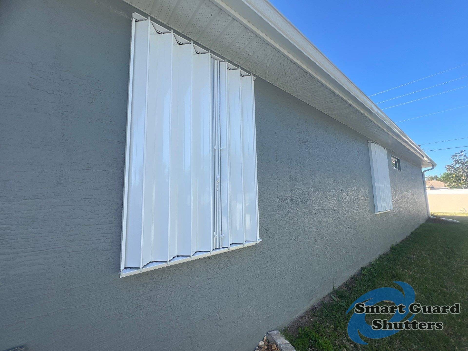 Hurricane Protection in White by Smart Guard Shutters
