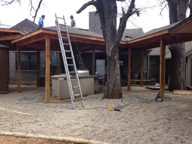Covered Walkway Patio for a Private School by First United Roofing & Construction