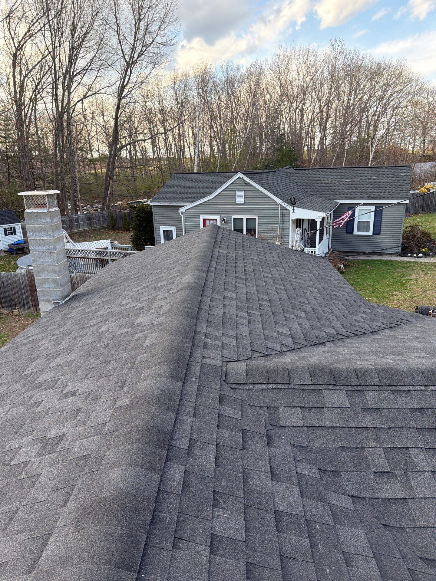 Residential Asphalt Roofing Replacement with IKO Cambridge Shingles in North Hampton by Tall pine roofing