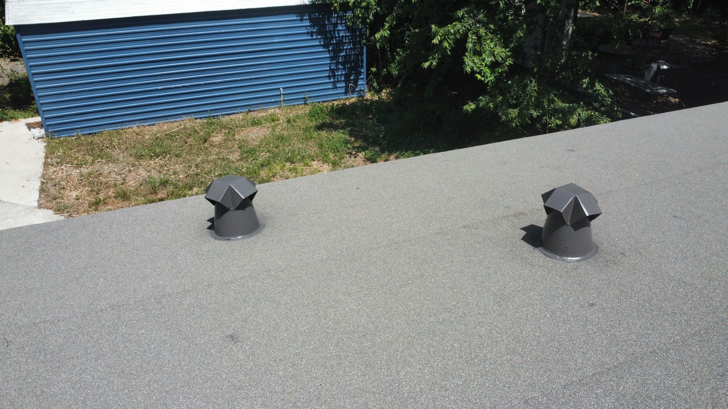 Mixed Roof System – Oakridge Driftwood + Flat Roof Section | Austin, TX by Kstylez Roofing & Construction