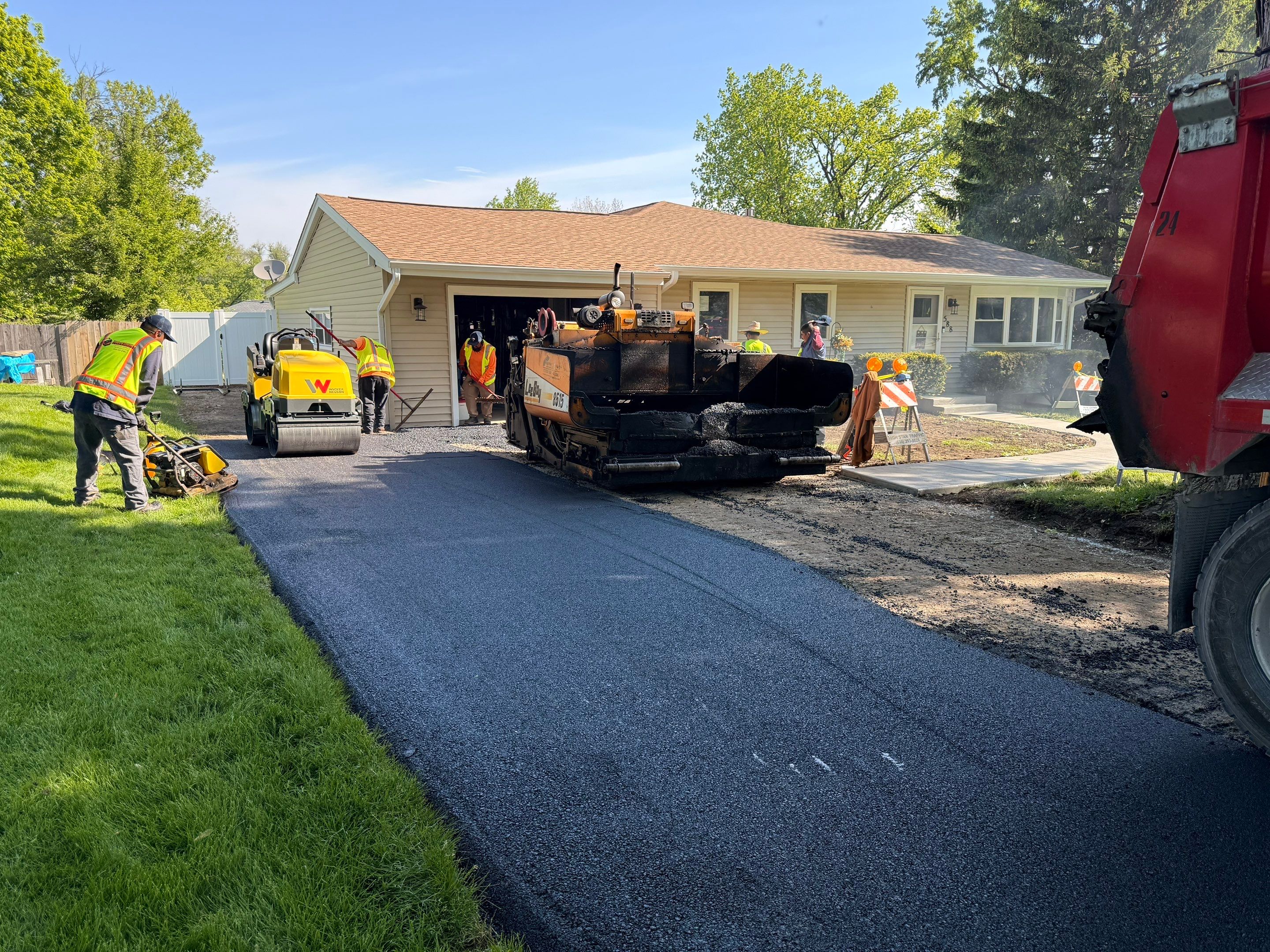 full asphalt driveway replacement by PaveRight Concrete&Asphalt LLC