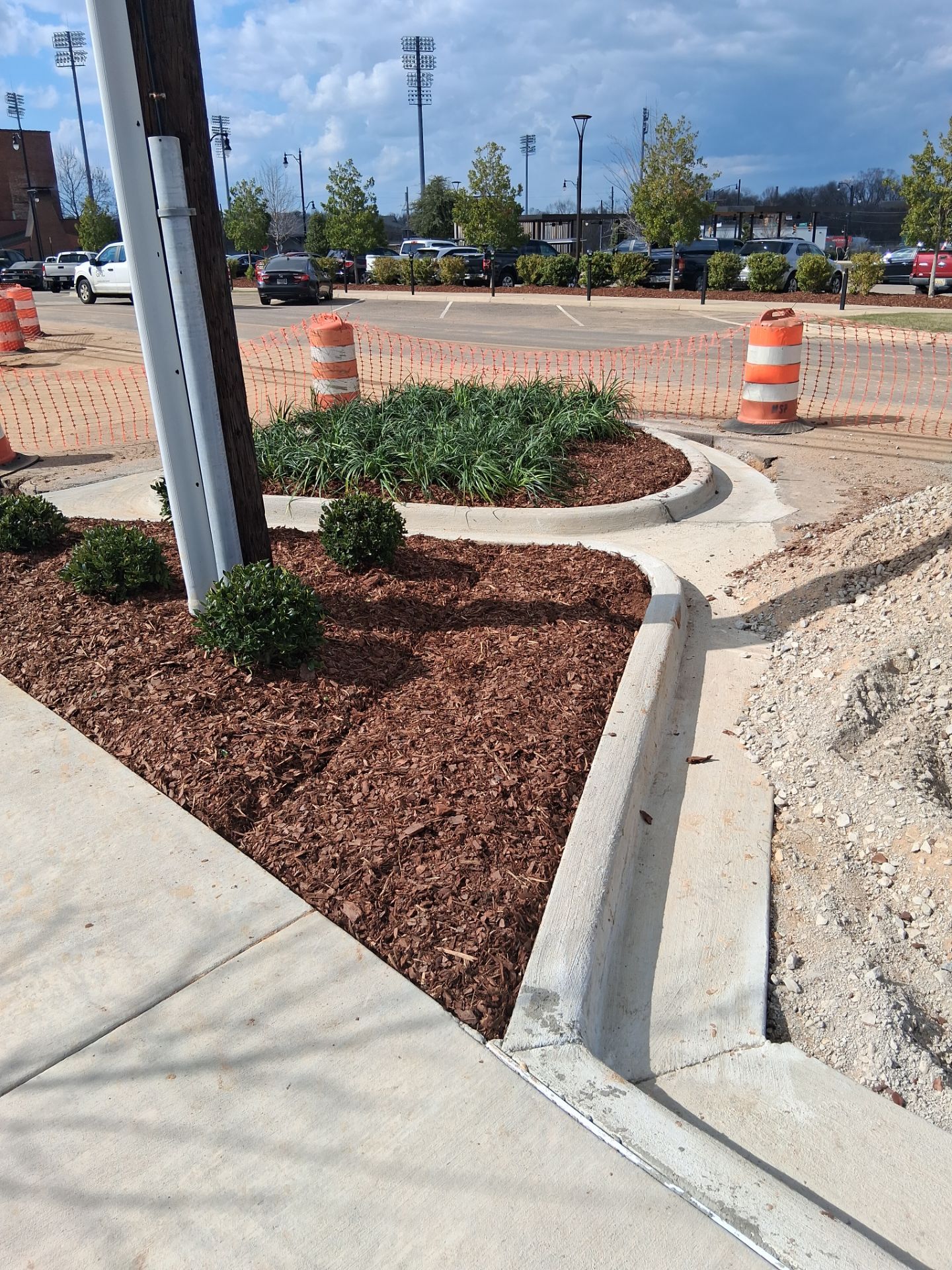 Municipal Sidewalk Construction and Streetscape Landscaping in Downtown Montgomery by BTops Landscaping Inc.